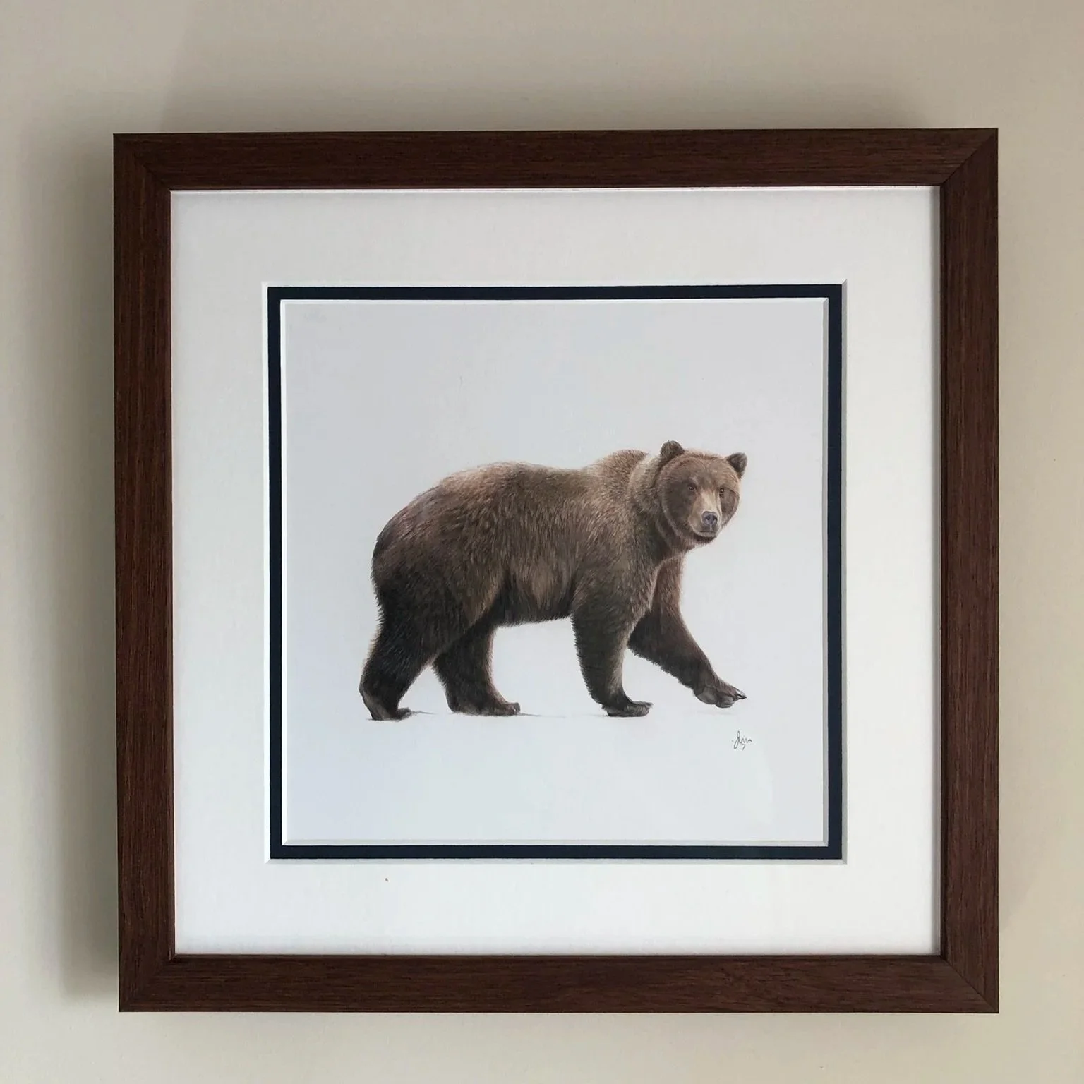 Bentley the Brown Bear |
8" x 8" on Bristolboard Vellum |
(£350 framed)