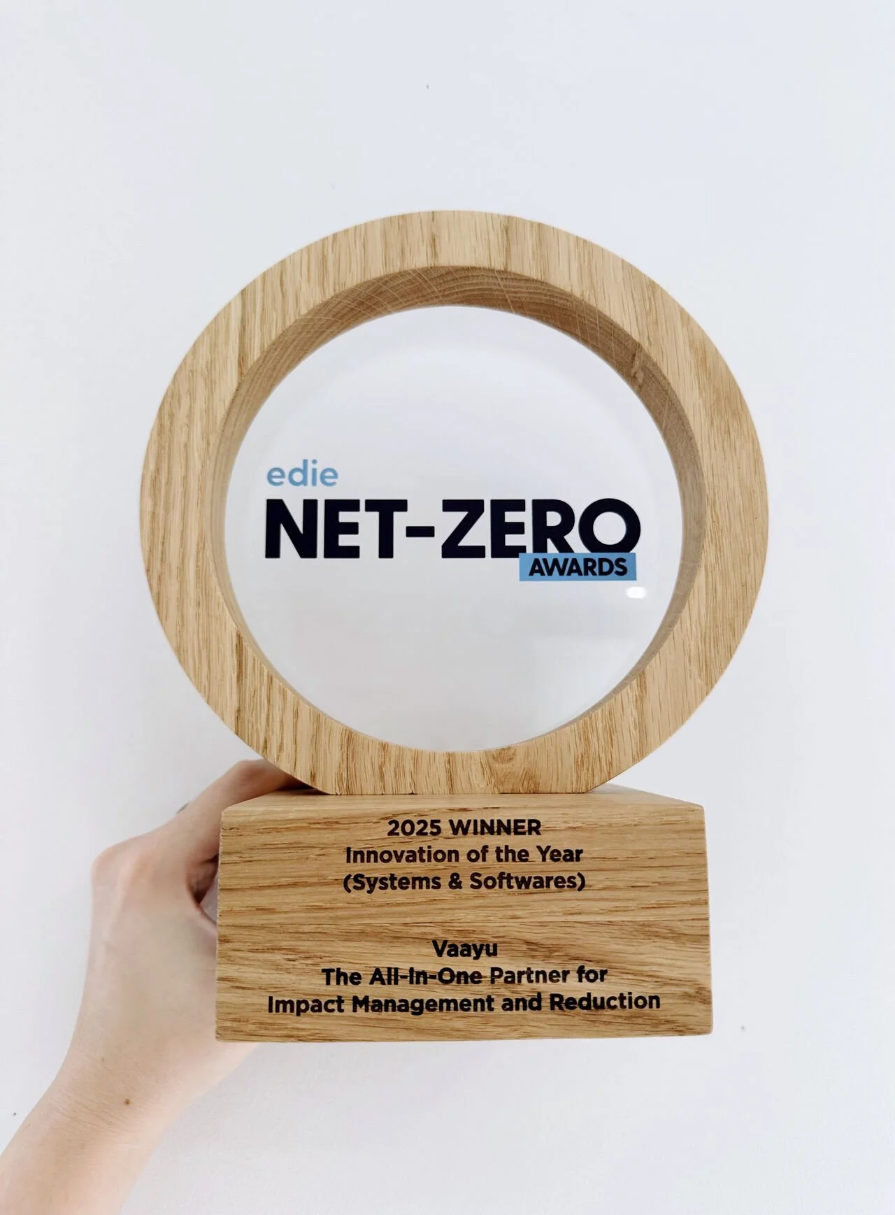 Vaayu wins edie Net Zero Innovation of the Year Award 2025!