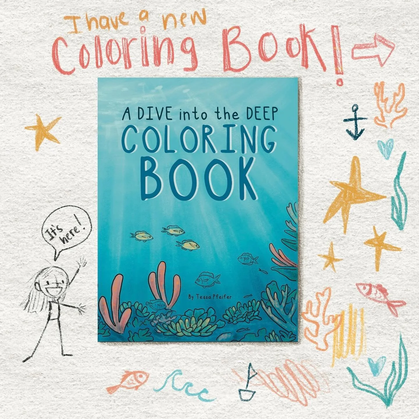 Need a Christmas gift for an ocean loving kid?? 🐟🦀🩵
.
A DIVE into the DEEP now has a 22 page coloring book! Each animal from the book gets a full spread and a few fun facts sprinkled in 😊. 
.
This was SO much fun to make, and in now debating maki