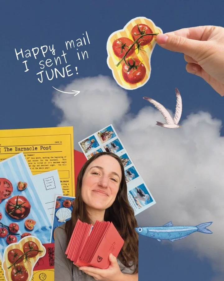 Honestly one of the best tasks of the month 🫶🏼 feeding a different side of my creative  brain has helped me keep my picture book side fresh and the idea wheel turning😊✨
I hope you enjoy June! I can&rsquo;t wait to send the art for July 😁 (hint: ?