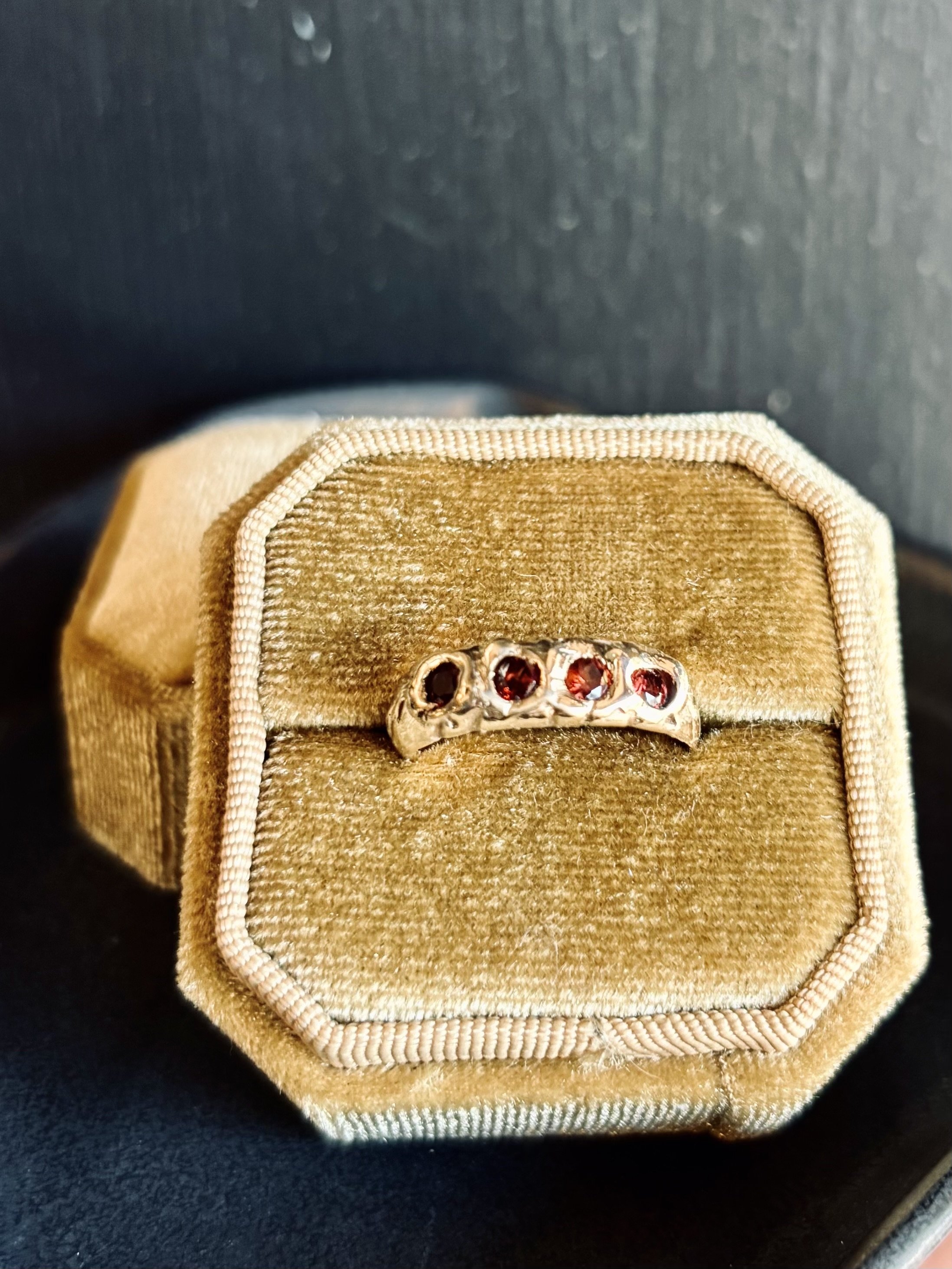 Amour four stone Anthill Garnet ring