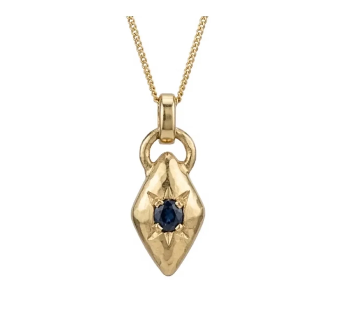 Starlit elongated harlequin puff in 14K gold