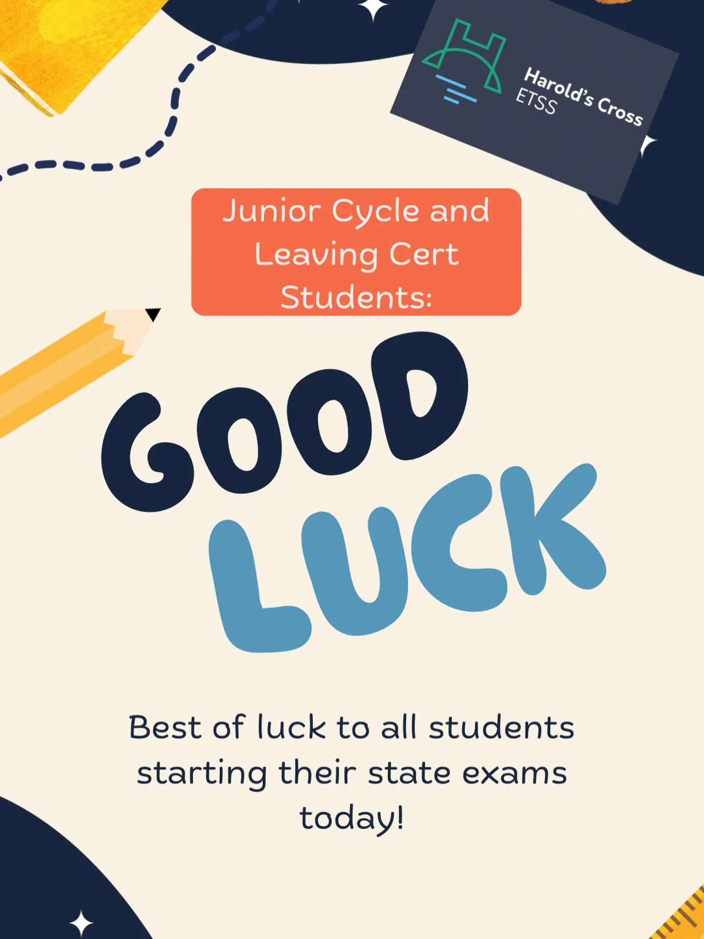 Wishing the best of luck to all students who start their state exams today! 🍀