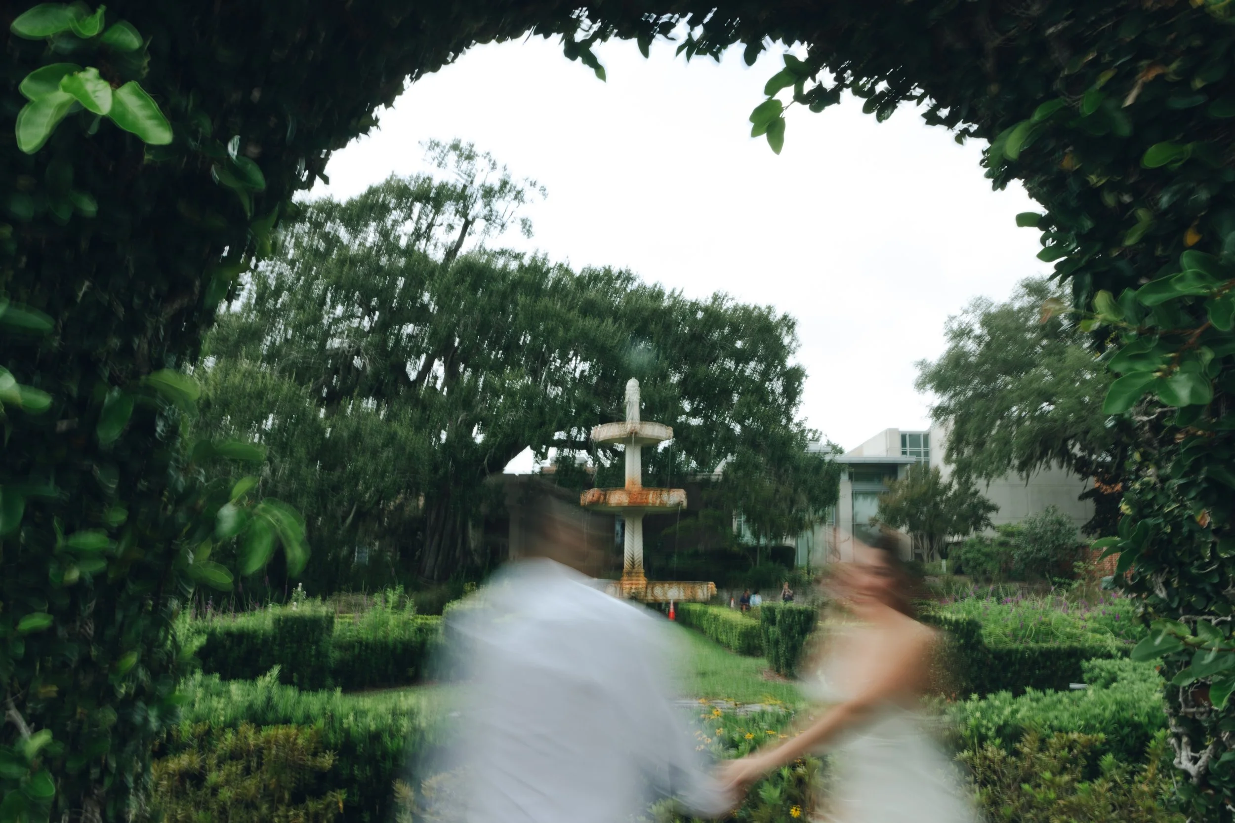 Couple photos in the Cummer Gardens Jacksonville Florida