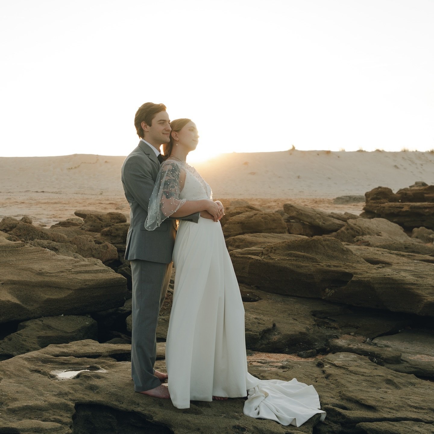 Amy + Lawrence during golden hour 🕊️