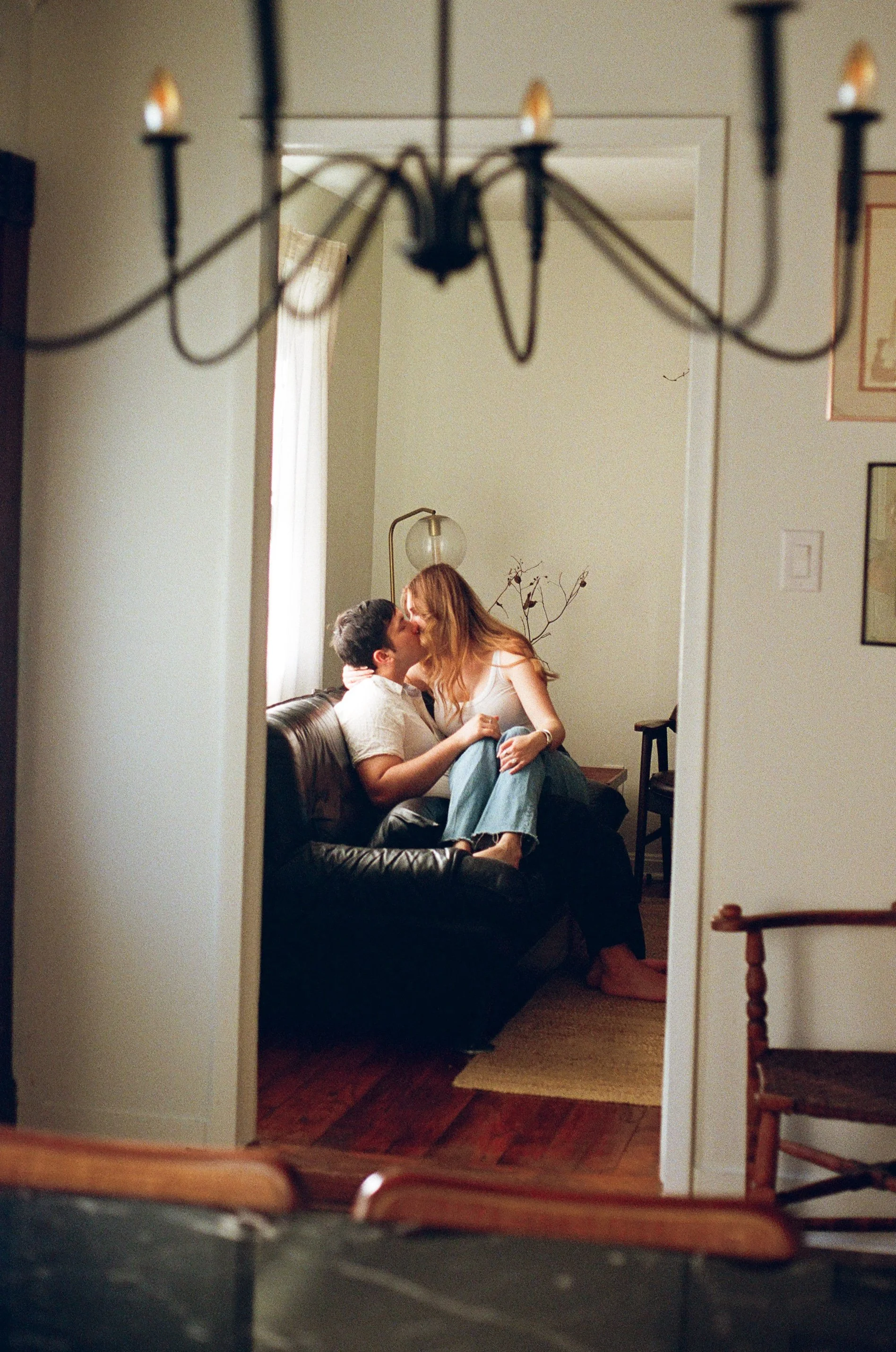 Jacksonville Couple Home session on 35mm film