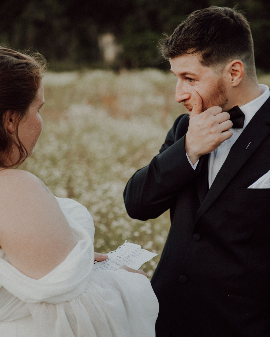 Bride and groom celebrating during a spring wedding in Elkton Florida