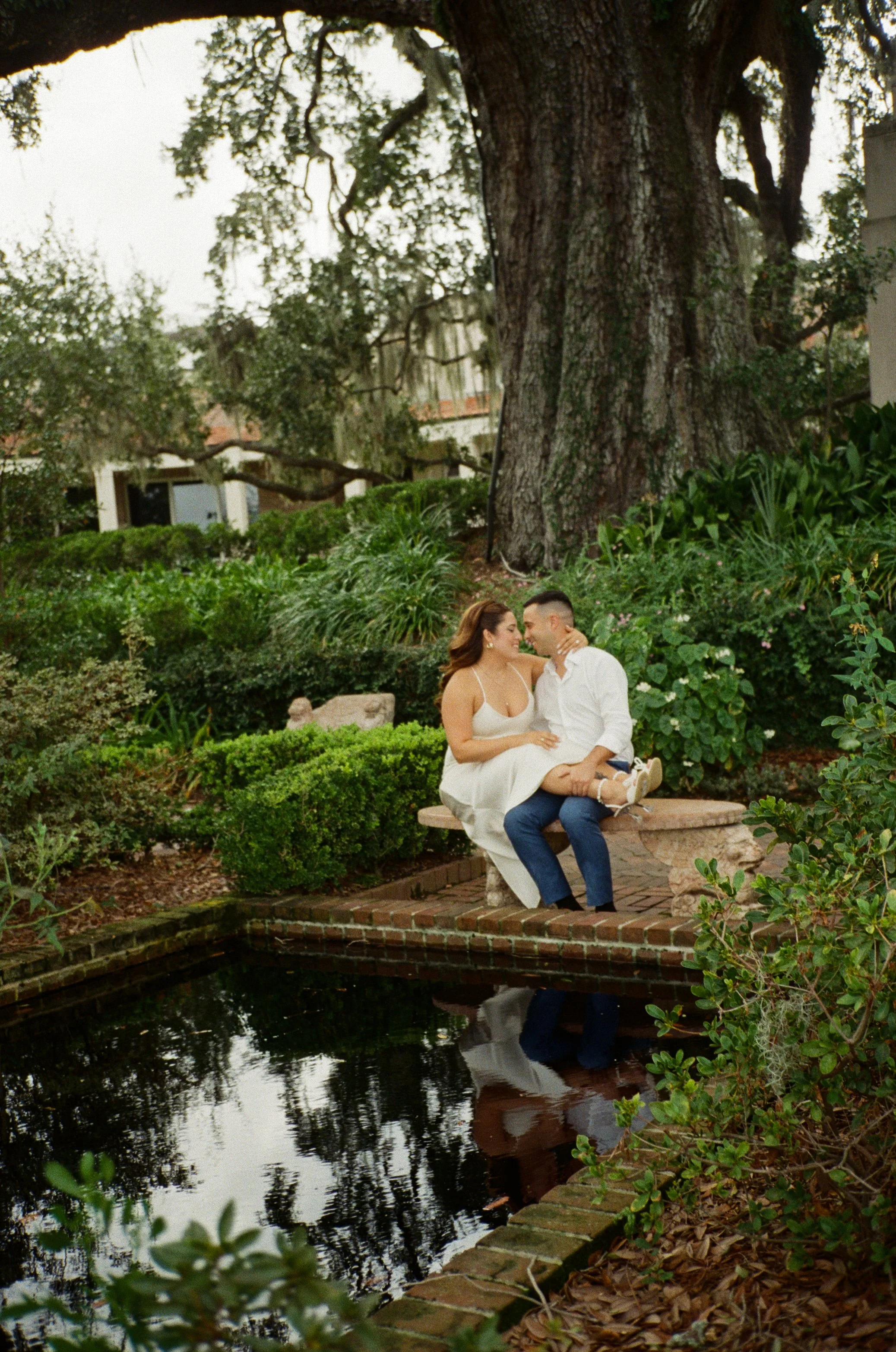 Romantic engagement session at the Cummer Museum. 