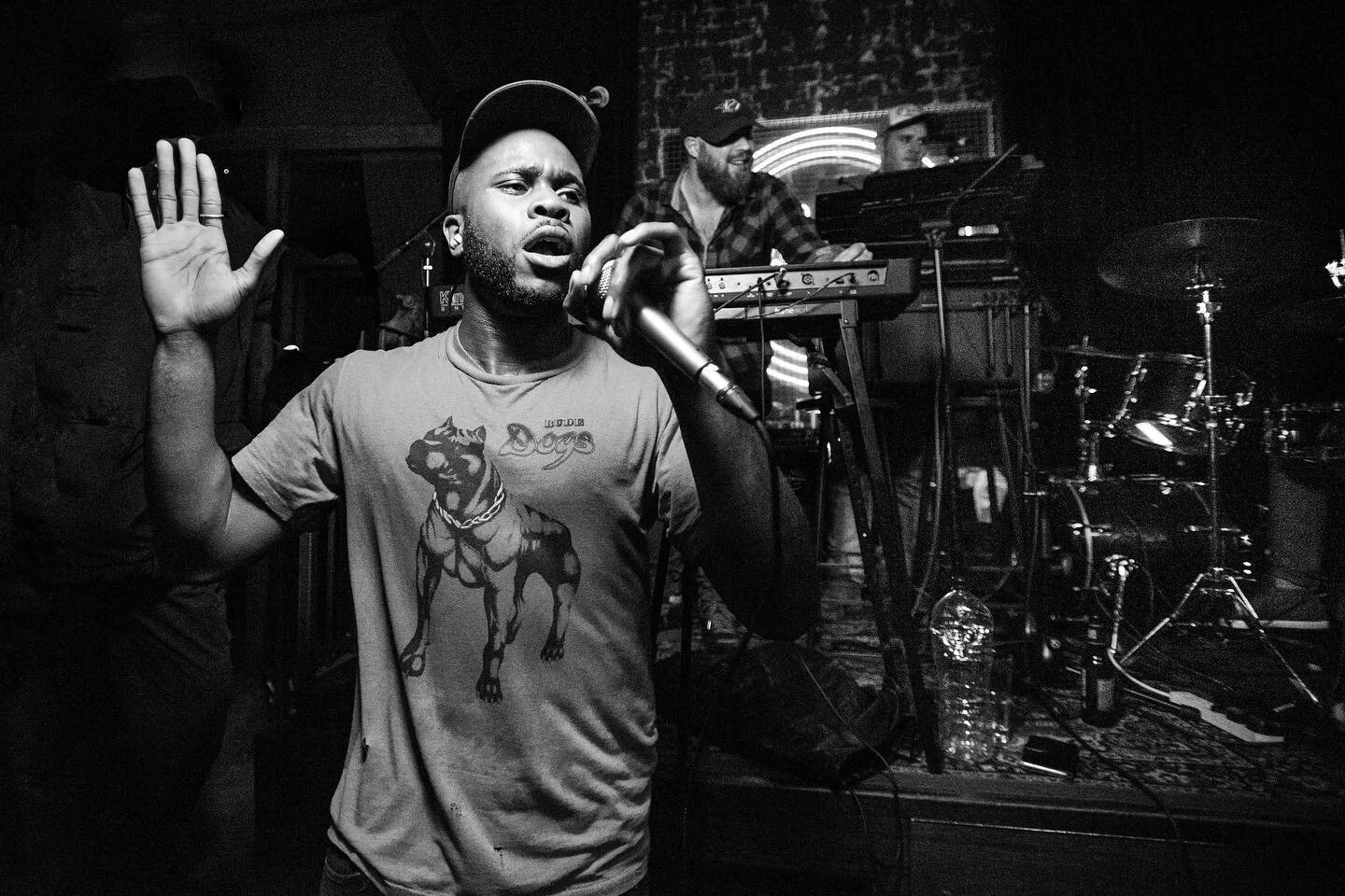 With my jeans on and my team strong
.
#NSFW every Thurs @oldstrecords 
.
#hiphopquotes #drdre #snoopdogg #hiphopcover #coversband #showband #livemusic #gigphotography