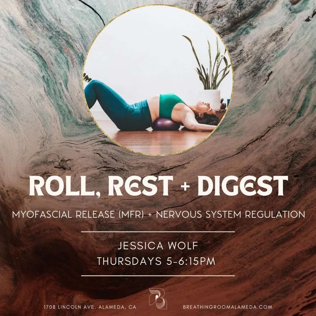 Roll, Rest+ Digest :: Thursdays 5-6:15pm @jwolf_motion 😍
Discover the transformative power of Myofascial Release + Nervous System Regulation in this dynamic and therapeutic roll out class. Designed to relieve tension, enhance movement, and foster se