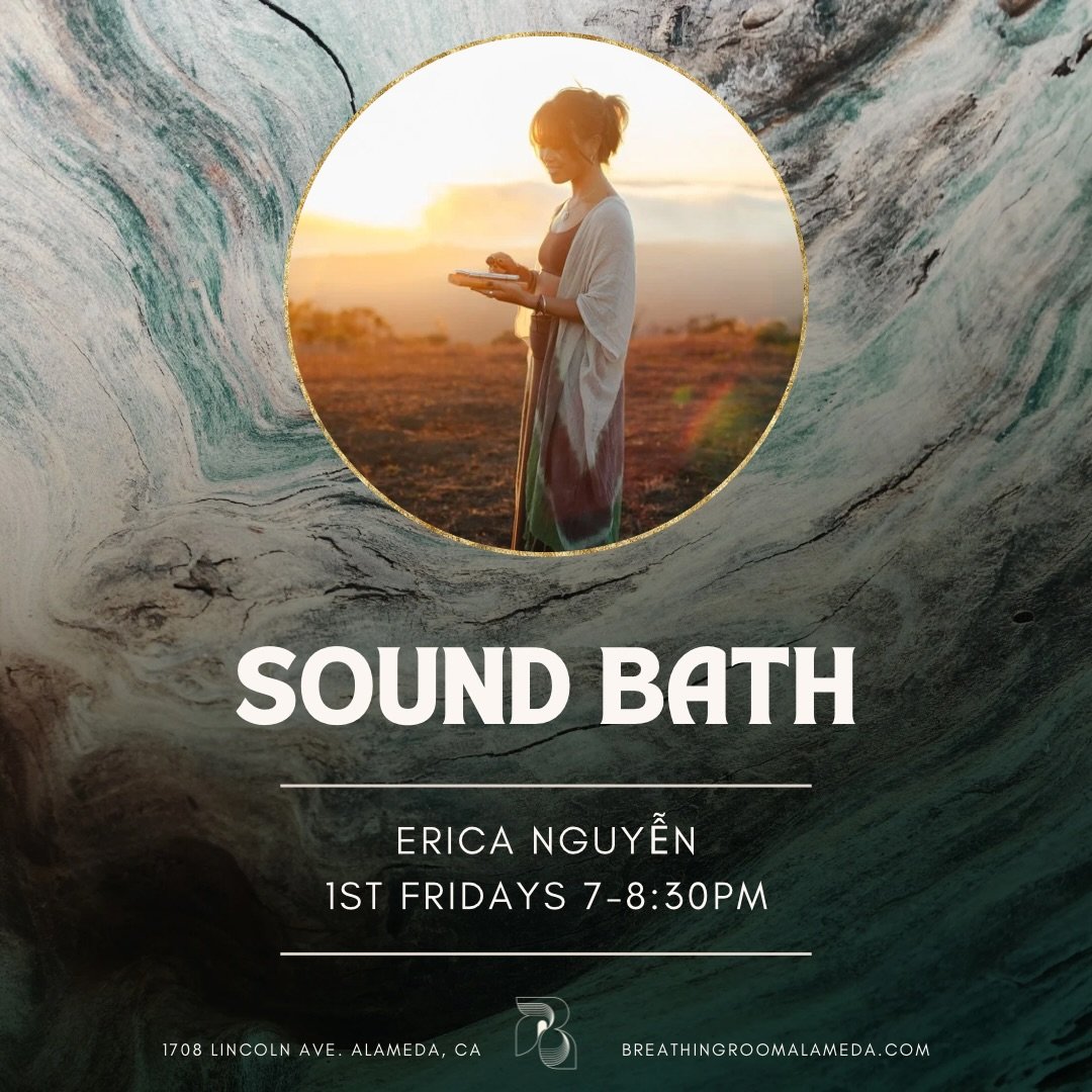 Friday Feb 6th ✨ 7-8:30pm  SOUND BATH 

Join us for @soundhealingproject super popular First Friday Sound Bath ❤️ @breathingroomalameda - this event sells out - get your spot soon!
Designed to help you kickstart your month feeling refreshed and renew