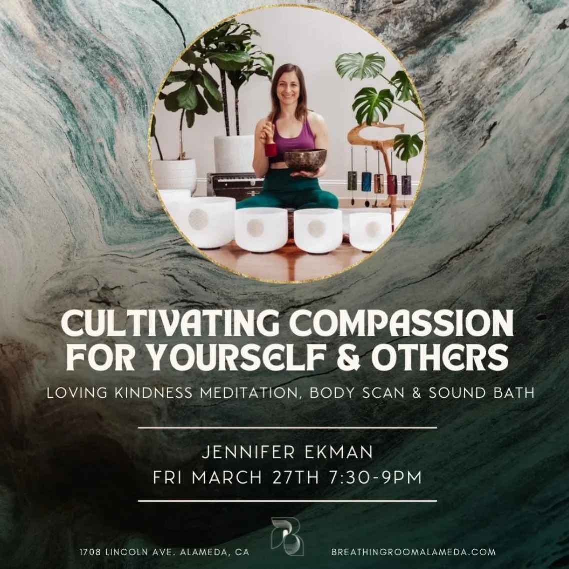 Tonight March 27th, 7:30-9pm 🪷Join us for a transformative workshop where we'll begin with Loving Kindness Meditation (metta meditation) cultivating compassion for yourself and others through silent repetition of well-wishes for happiness, health, s
