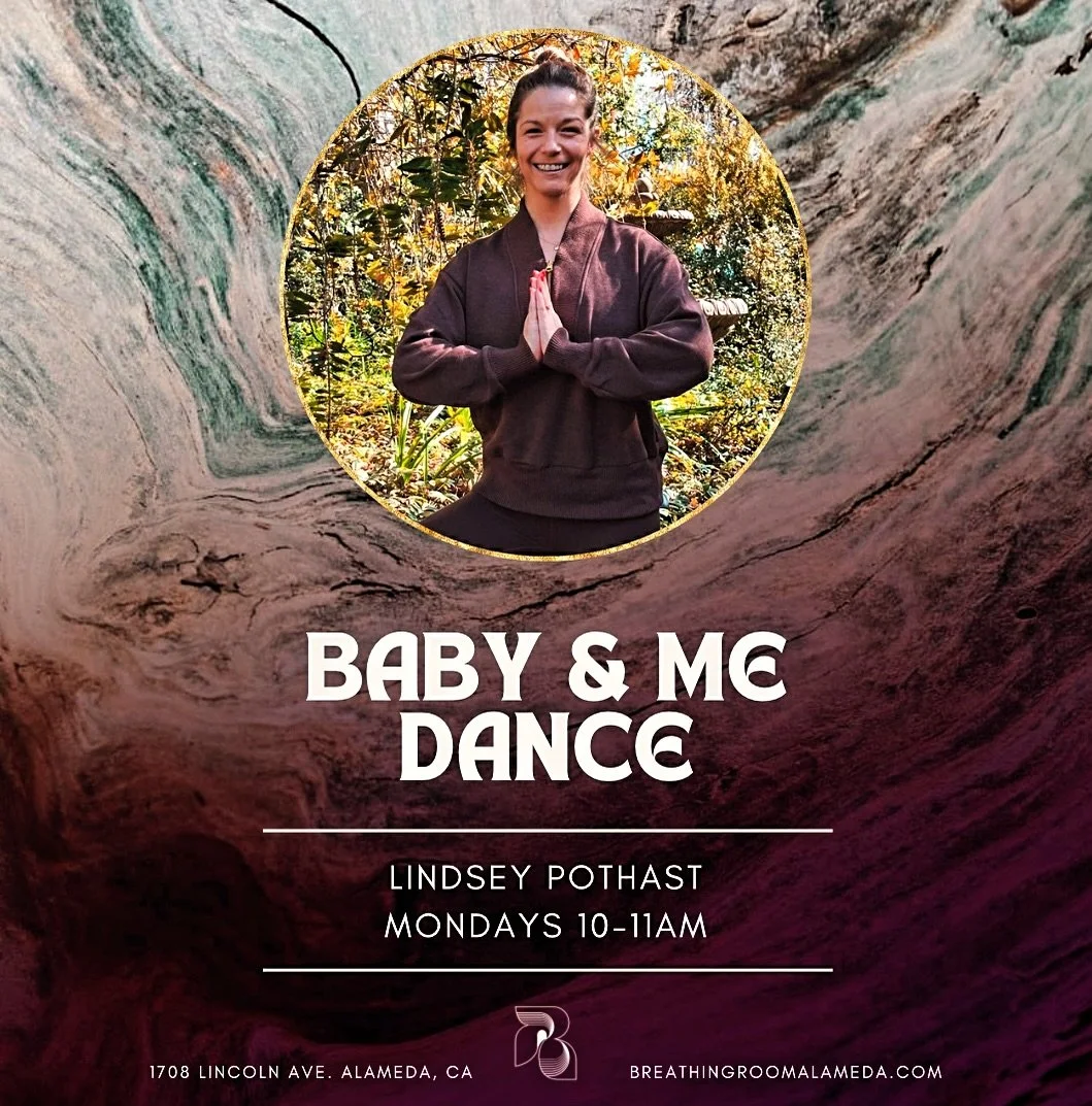 Mondays.10-11AM. New Class Begins: April 13 🪷 Baby &amp; Me Dance 💫
A joy-filled, beginner-friendly dance class to move your body, release stress, with baby right by your side.
Safe for baby-wearing with easy-to-follow, fusion-style movement.

Frid