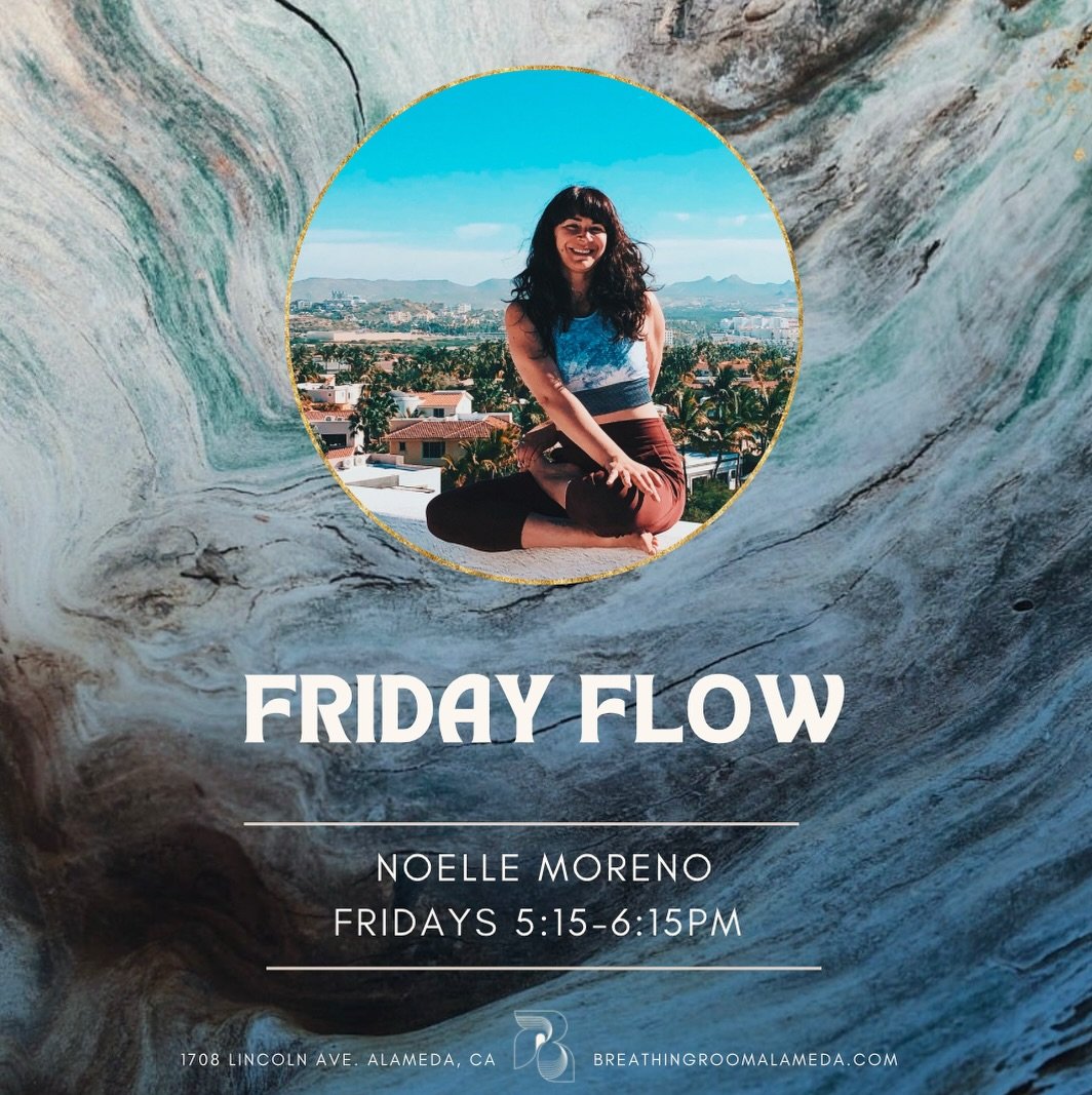 Friday Flow. 5:15-6:15 pm✨Tonight with Noelle Moreno✨🩵🧿Shed un-serving habits and energy and make space for new awareness and sensations. Soothe the body, mind &amp; spirit with a fluid mix of Meditation, Asana and Pranayama (breath control). Stren