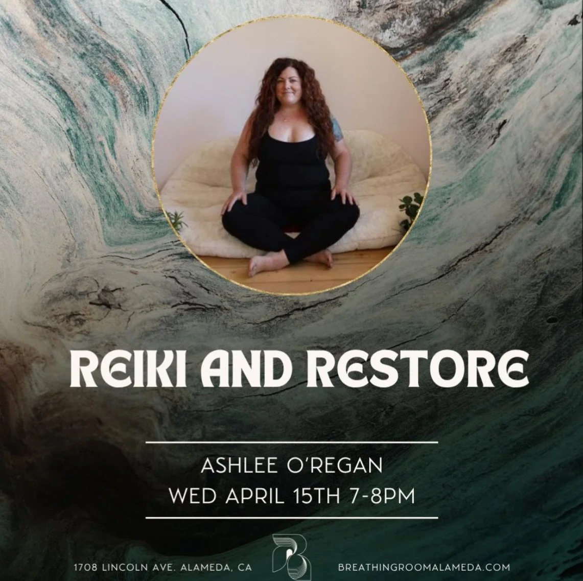 April 15th 7-8 pm ✨ Unlock your energy ✨ Join Reiki Master Teacher Ashlee O'Regan for a unique restorative yoga class. This ancient Japanese technique uses energy healing to release and restore balance. A perfect opportunity for both beginners and ex