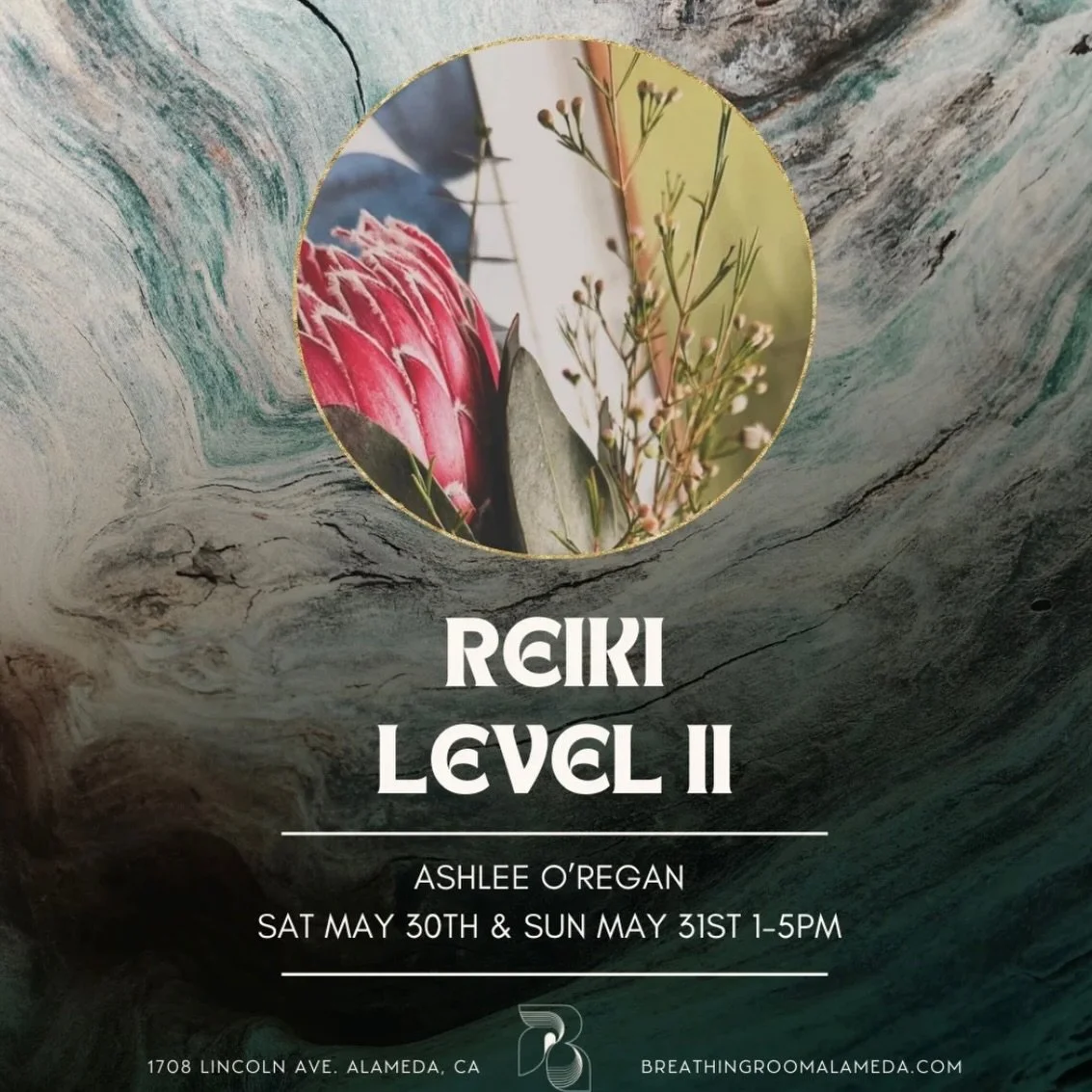 Saturday May 30th &amp; Sunday May 31st @ 1-5pm ✨Reiki Level II Certification ✨

We are so excited to be offering this training at Breathing Room Alameda 🪷a beautiful space for healing, connection, and spiritual growth.

Reiki is an ancient Japanese