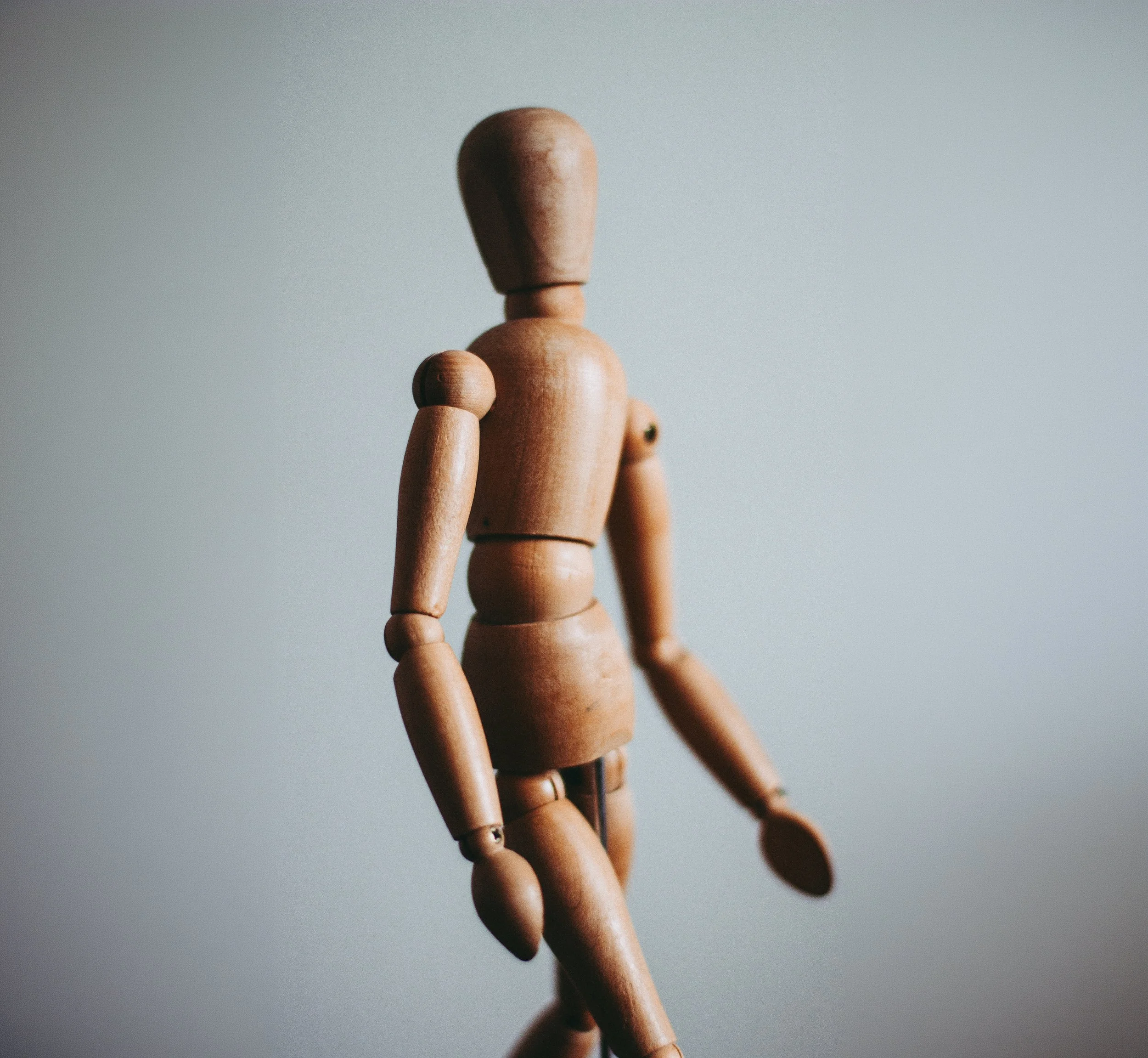 Wooden artist's model figure, illustrating how the body's systems work together