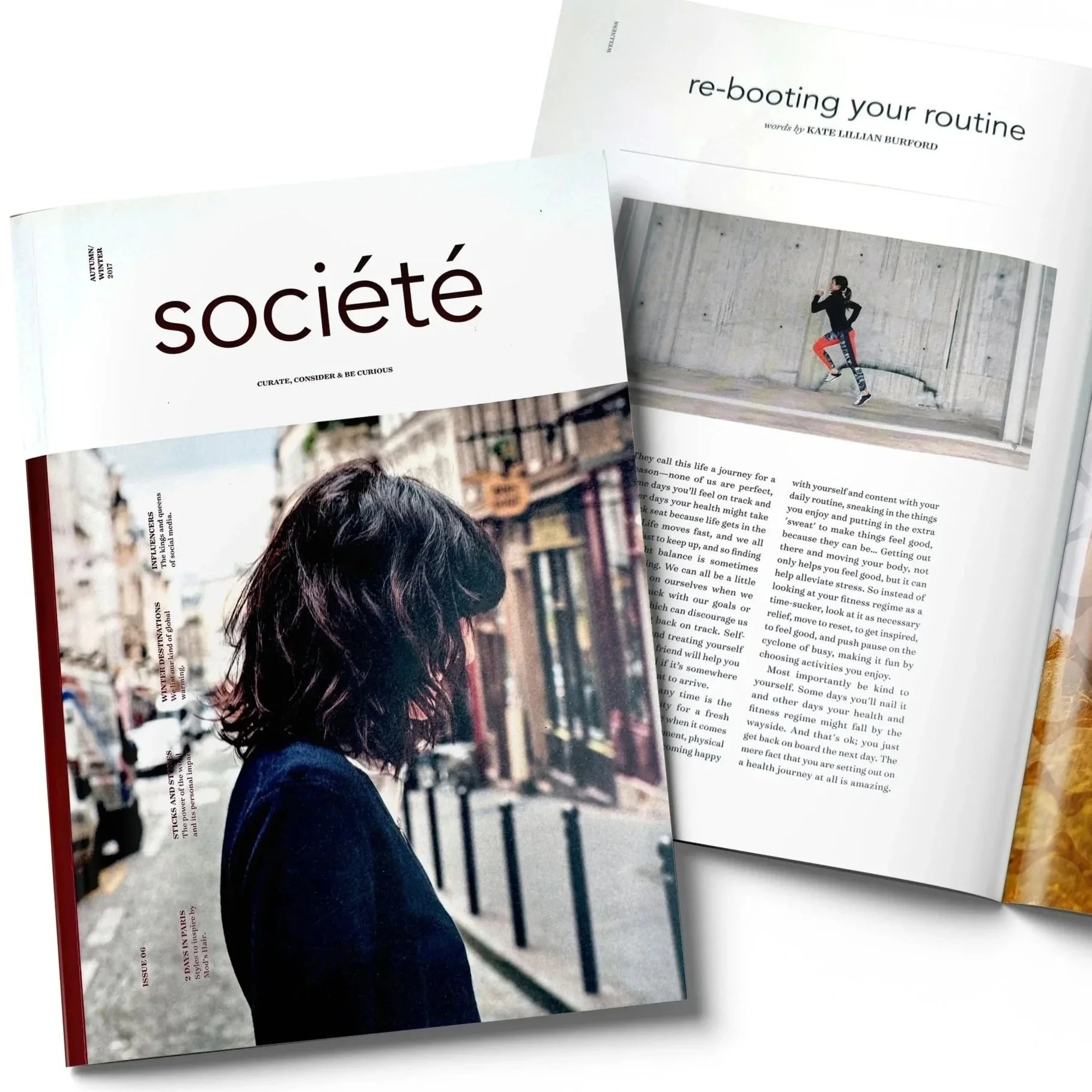 Printed copy of one of Kate's articles on rebuilding a movement routine
