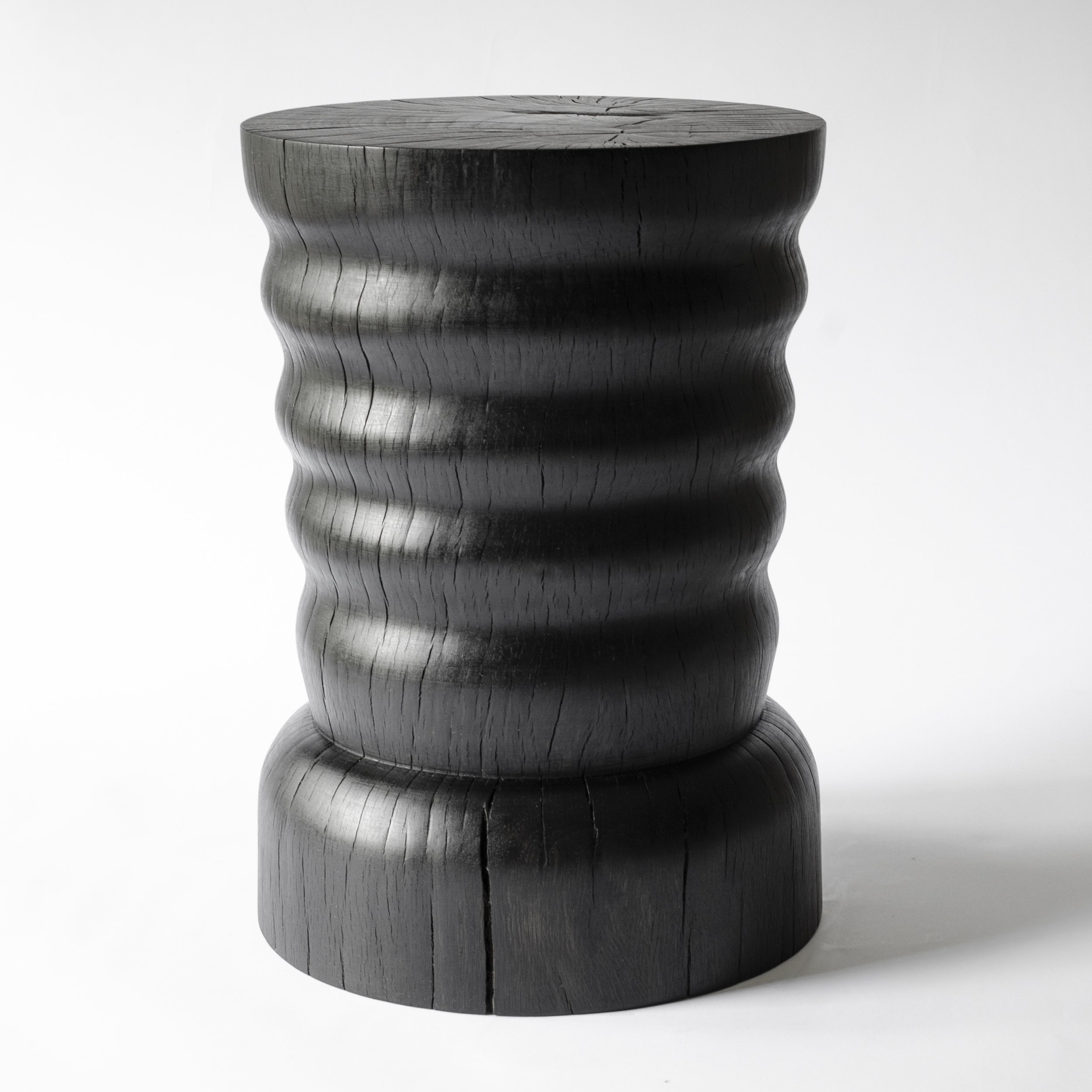 Live Oak Ebonized Stool Table