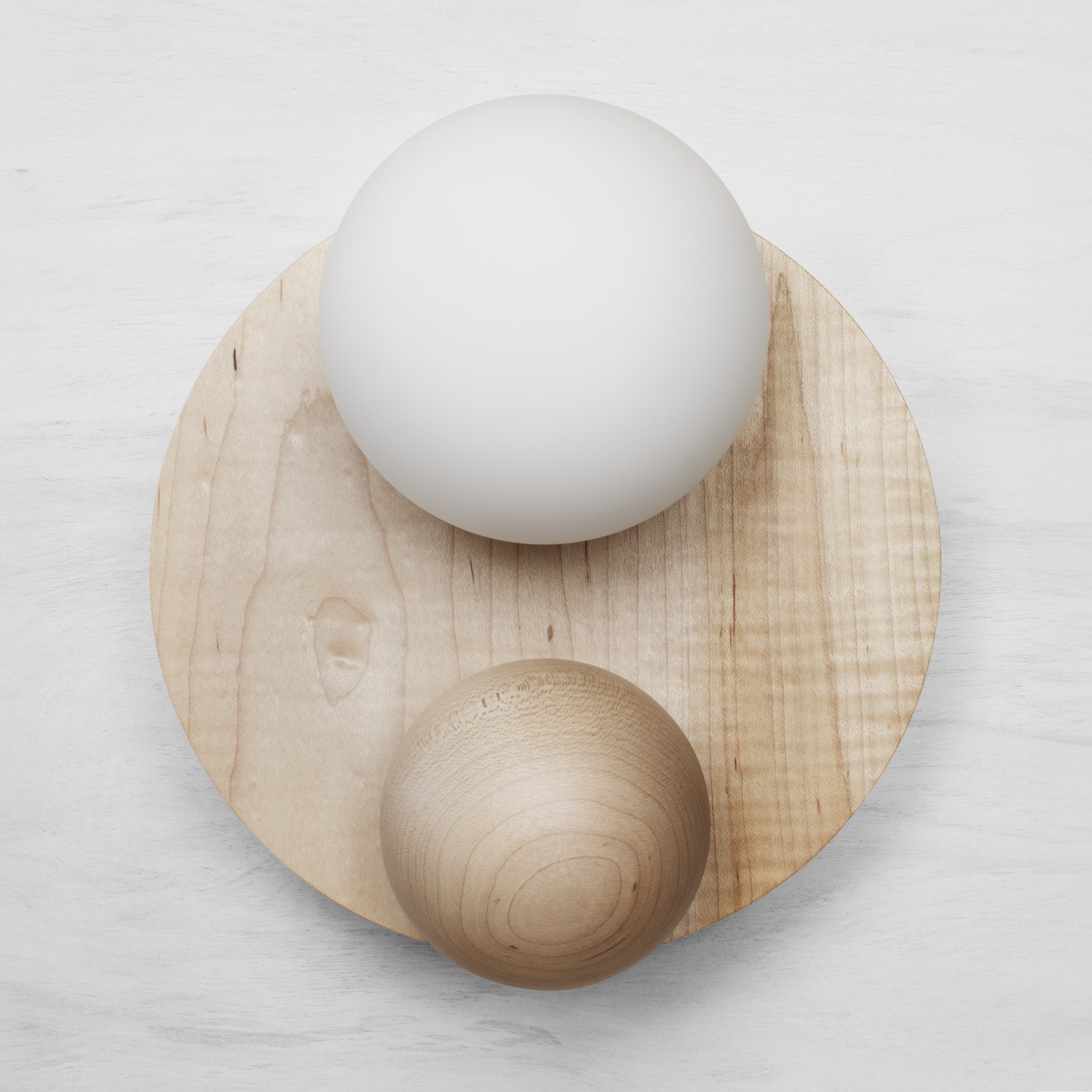 Sun & Moon Sconce - Maple