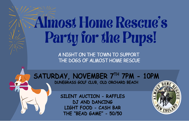 The Party for the Pups is November 7th!