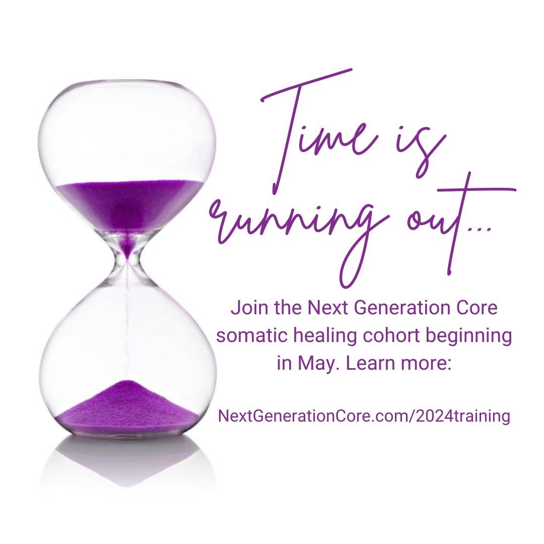 Connect with a group of like-minded people at Next Generation Core. Our next somatic healing cohort begins in May. Join us: www.NextGenerationCore.com/2024training.