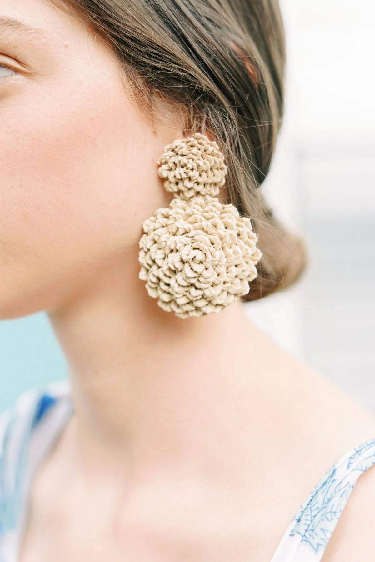 Hydrangea Flower Earring | Natural