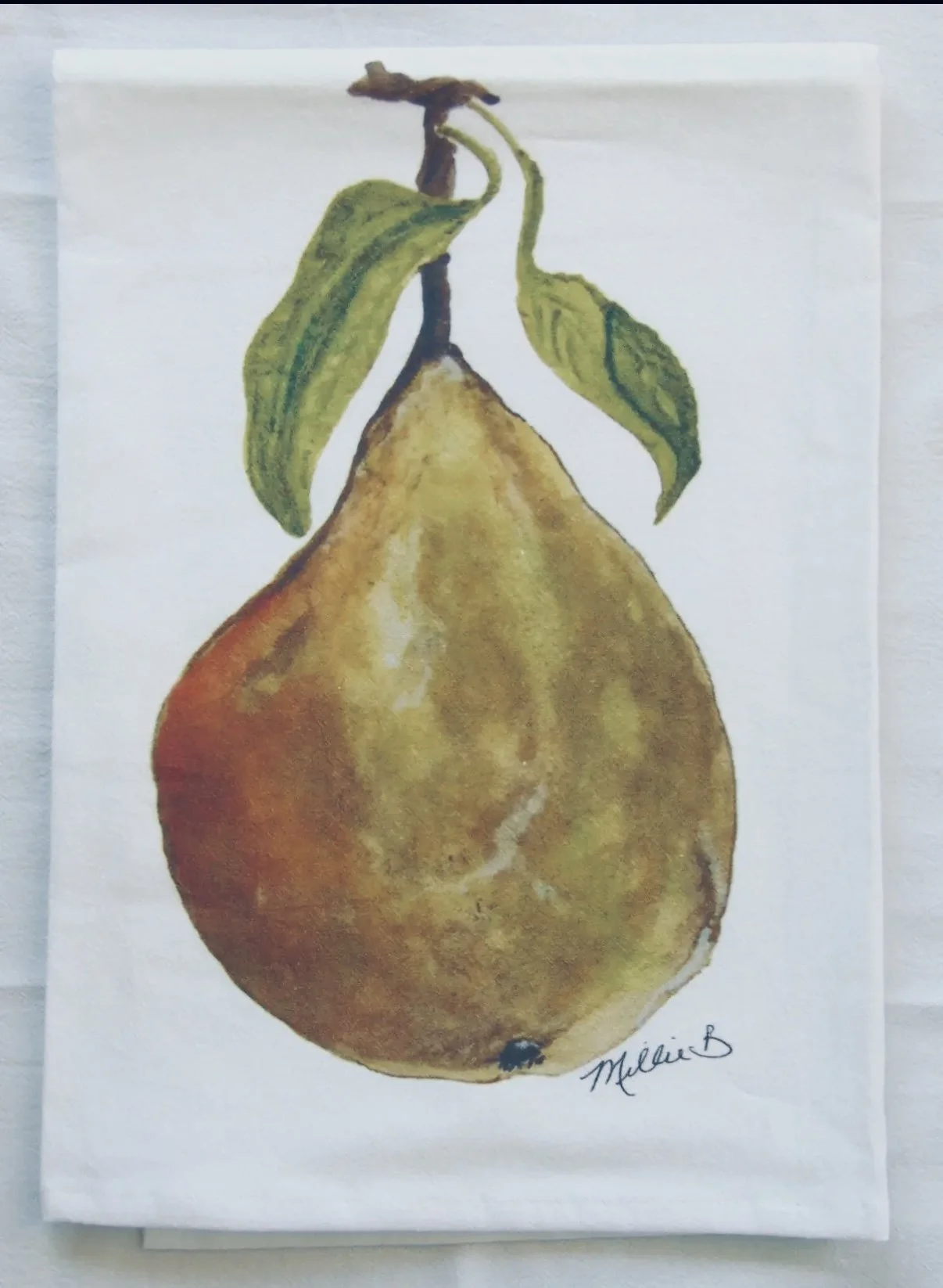 Limited Edition Watercolor Pear Napkins - Set of 6