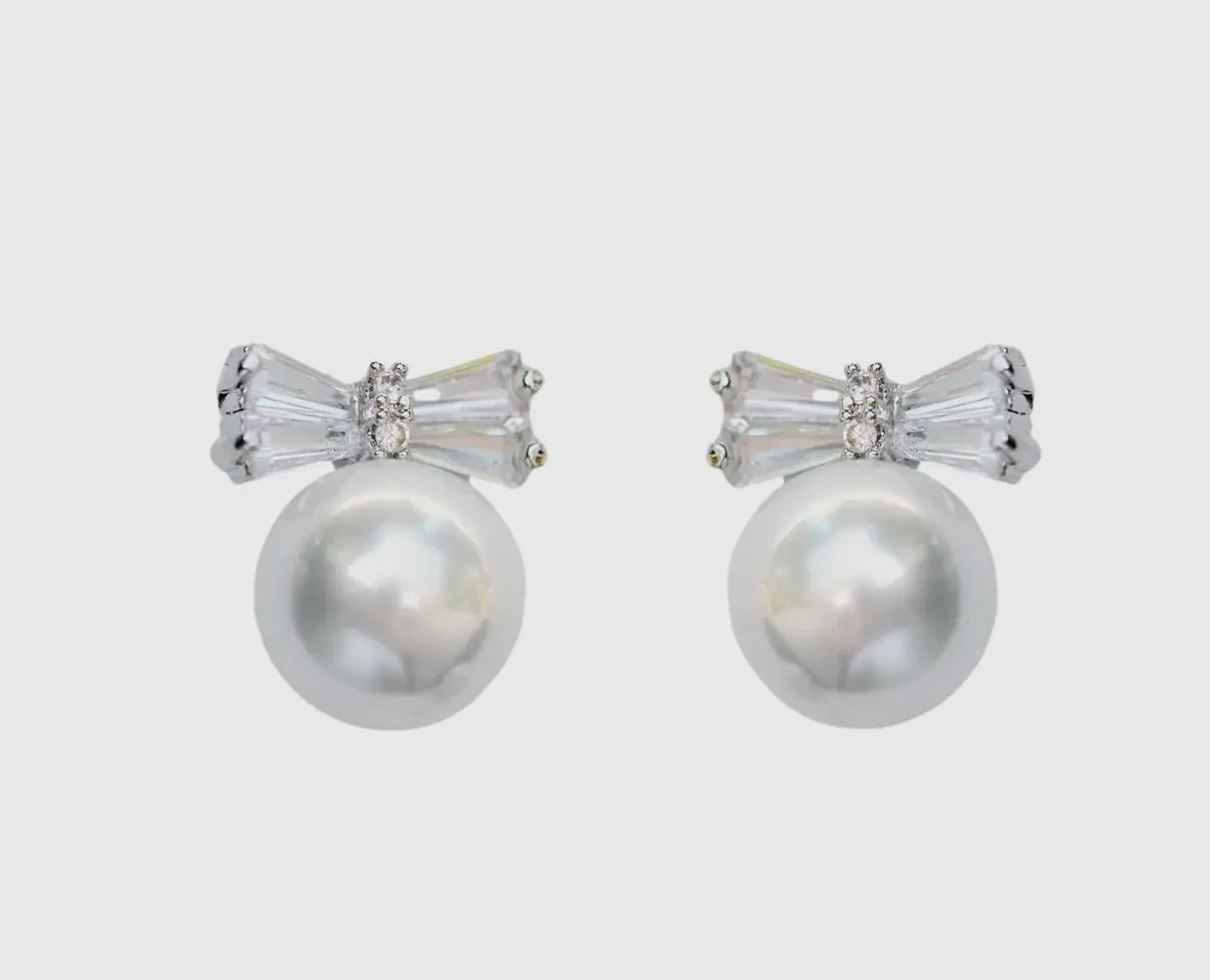 Sparkle Bow Mini Stud Earrings