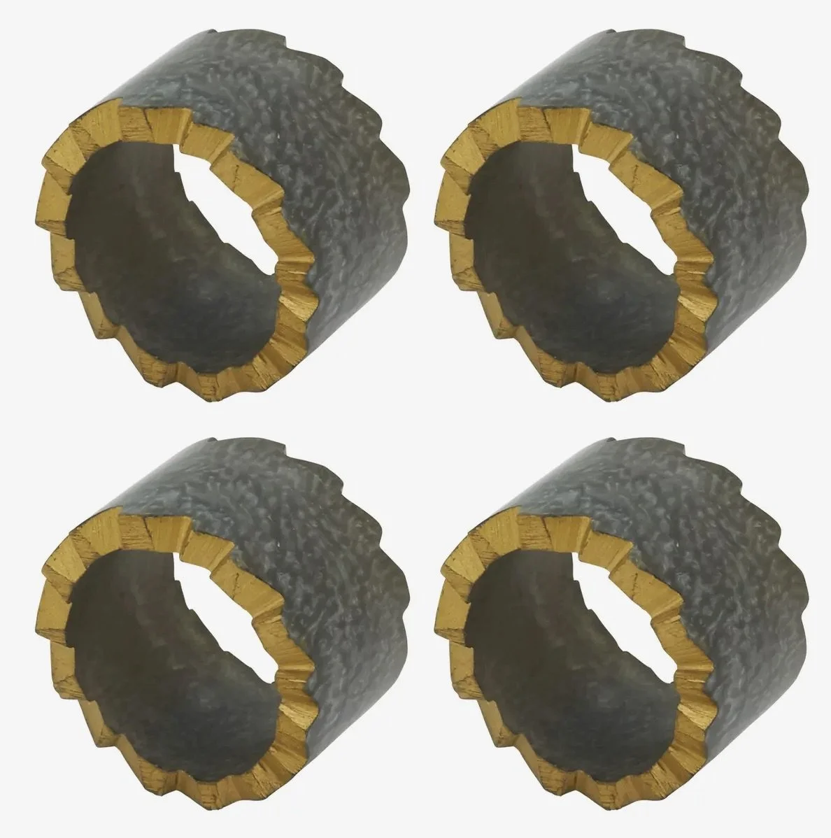 Charcoal Grey Napkin Rings Set of 4