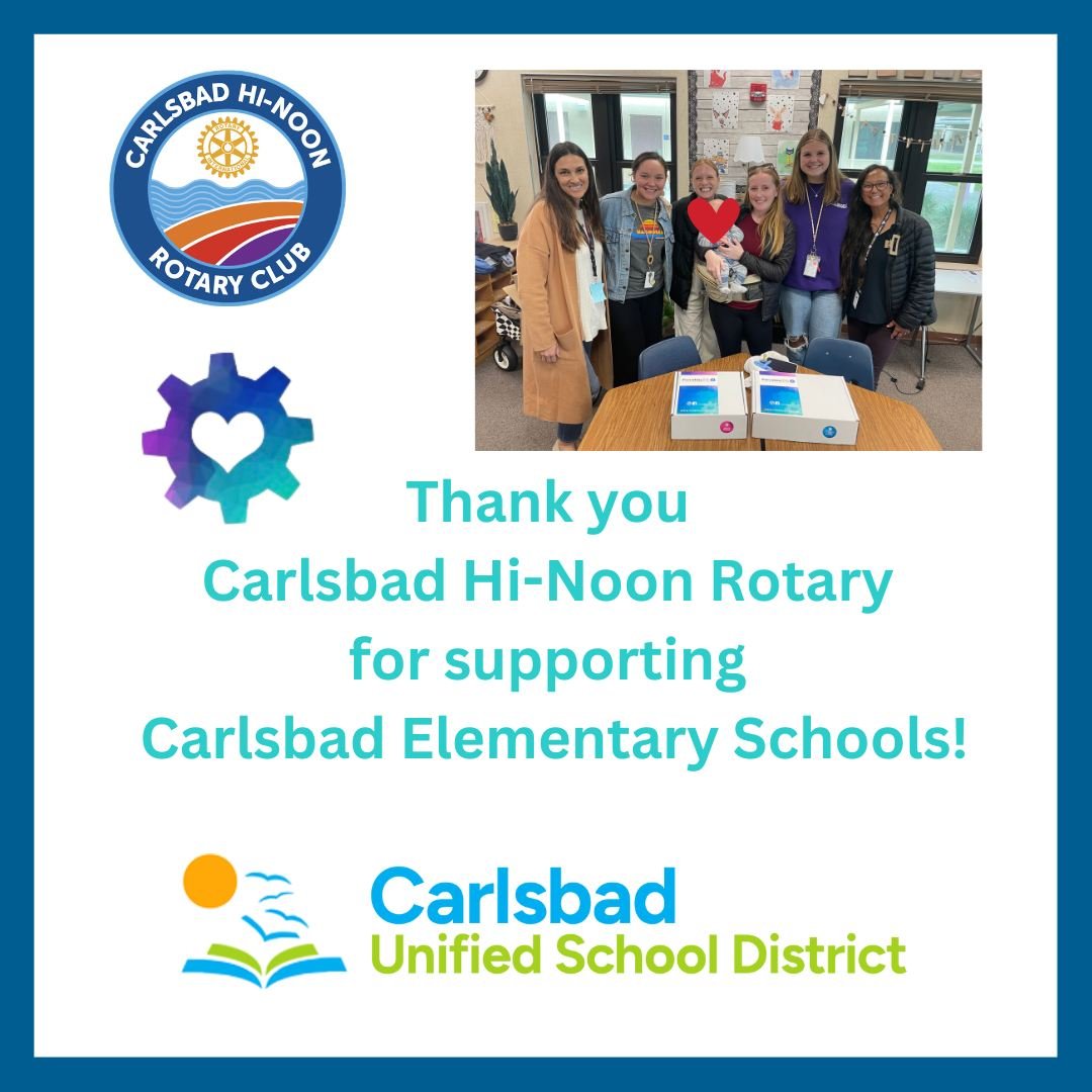 A huge thank you to Hi Noon Rotary @carlsbadhinoonrotary  for their inspiring support of Carlsbad&rsquo;s elementary schools! Your purchase of ParentingEQ Counselor Bundles empowers our school counselors to better nurture every student&rsquo;s growth