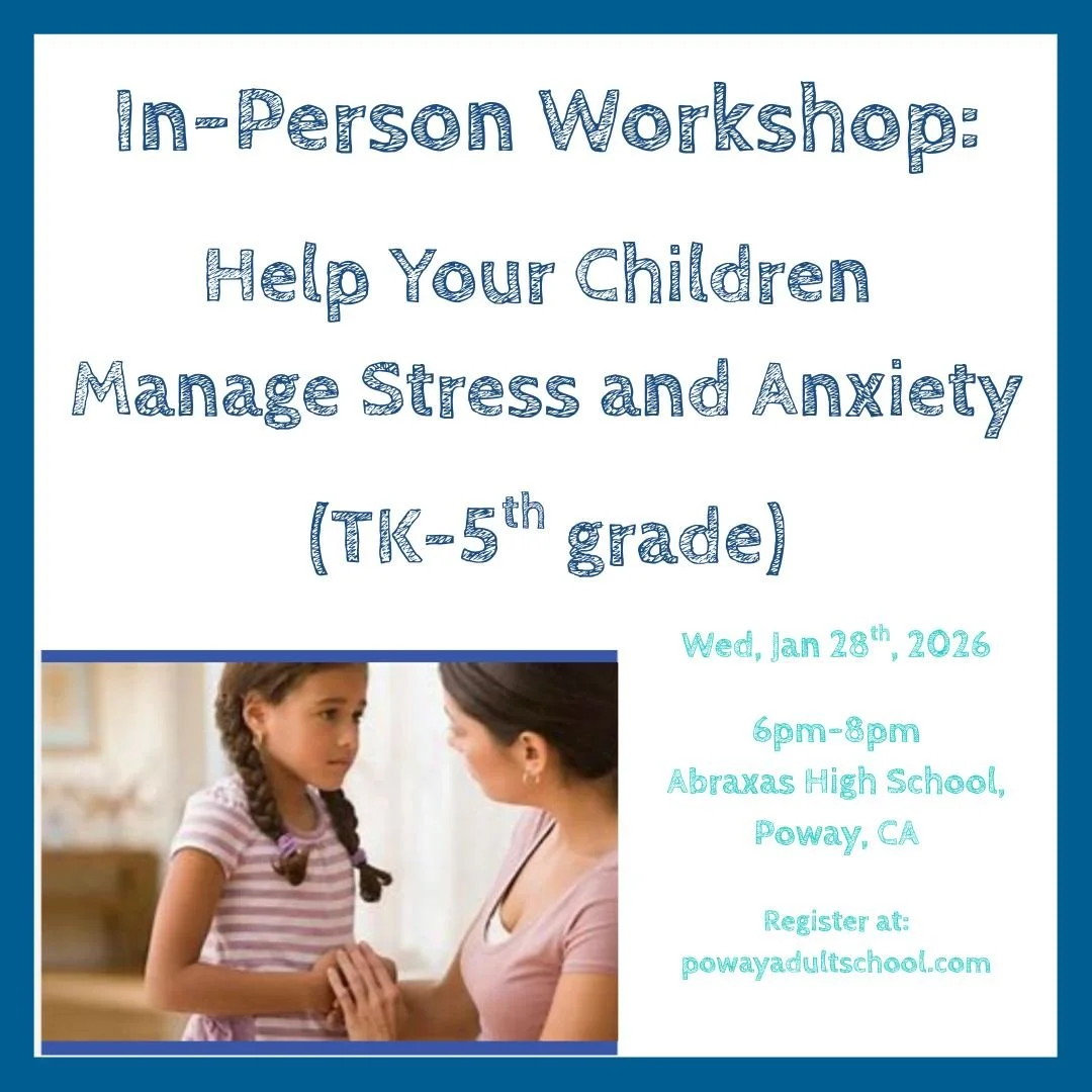 Are you in the San Diego area? If so, join us for an in-person parenting workshop led by ParentingEQ co-founder, Amy Sage!

Growing up today brings with it a whole new set of challenges for our children. You may have noticed that they have felt overw