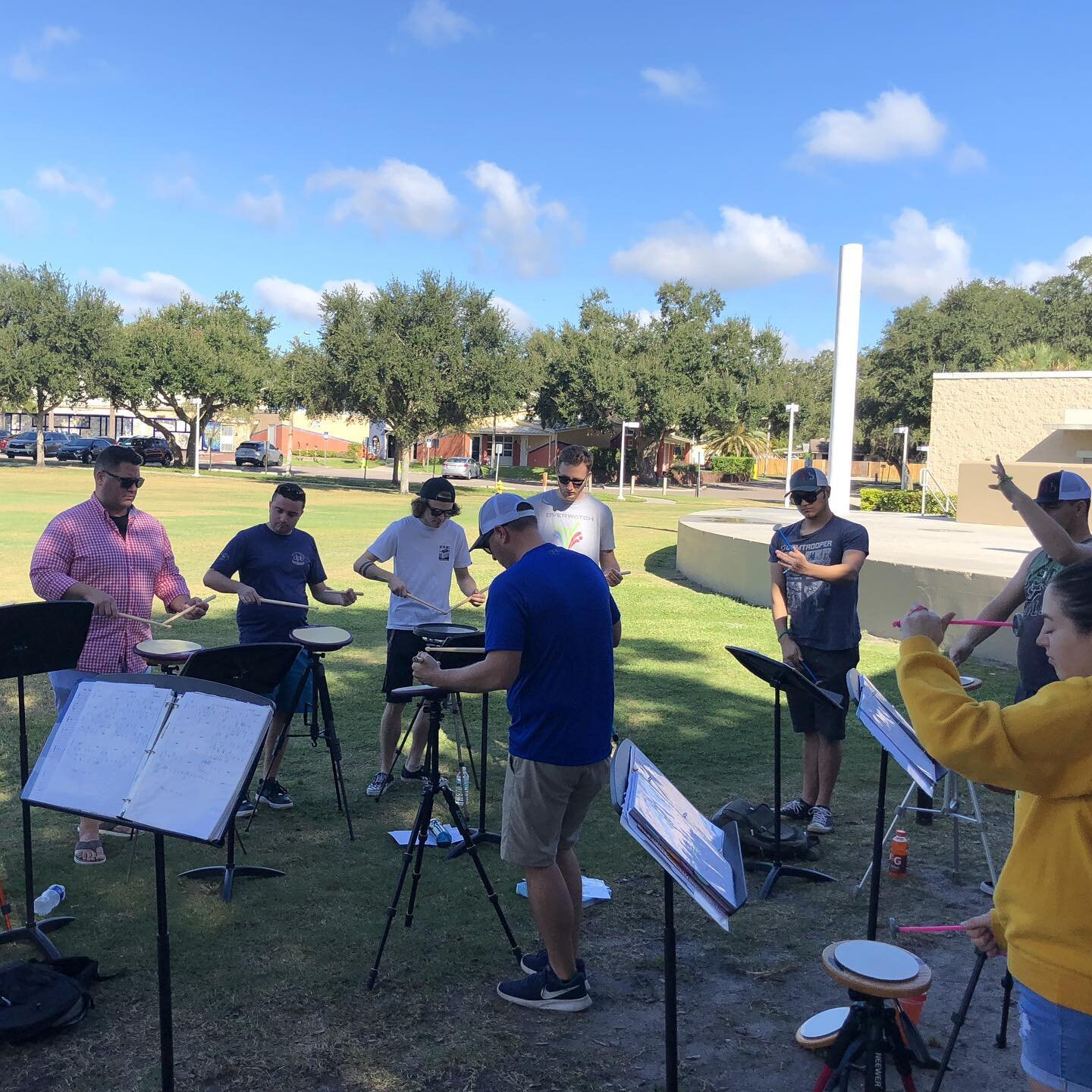 Beautiful day for some outside practice! Day three of our first big practice of the season!