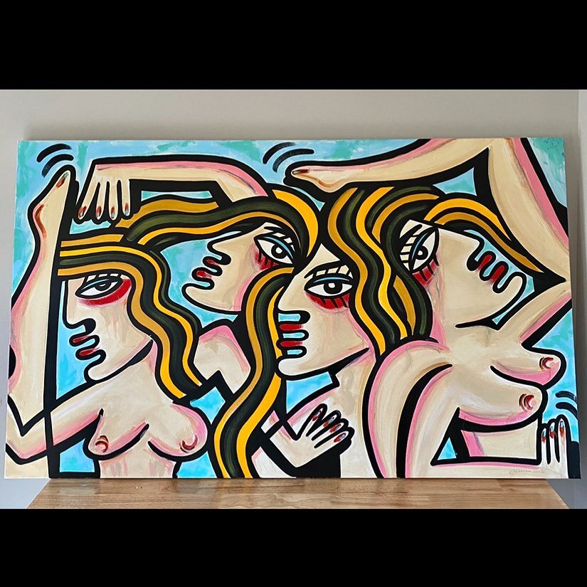 New one goin out to North Carolina . 3x5 foot acrylic on canvas. DM If interested in a commissioned piece . 💫🙌&hearts;️ #paintings #keepgettingmade  #knoxville