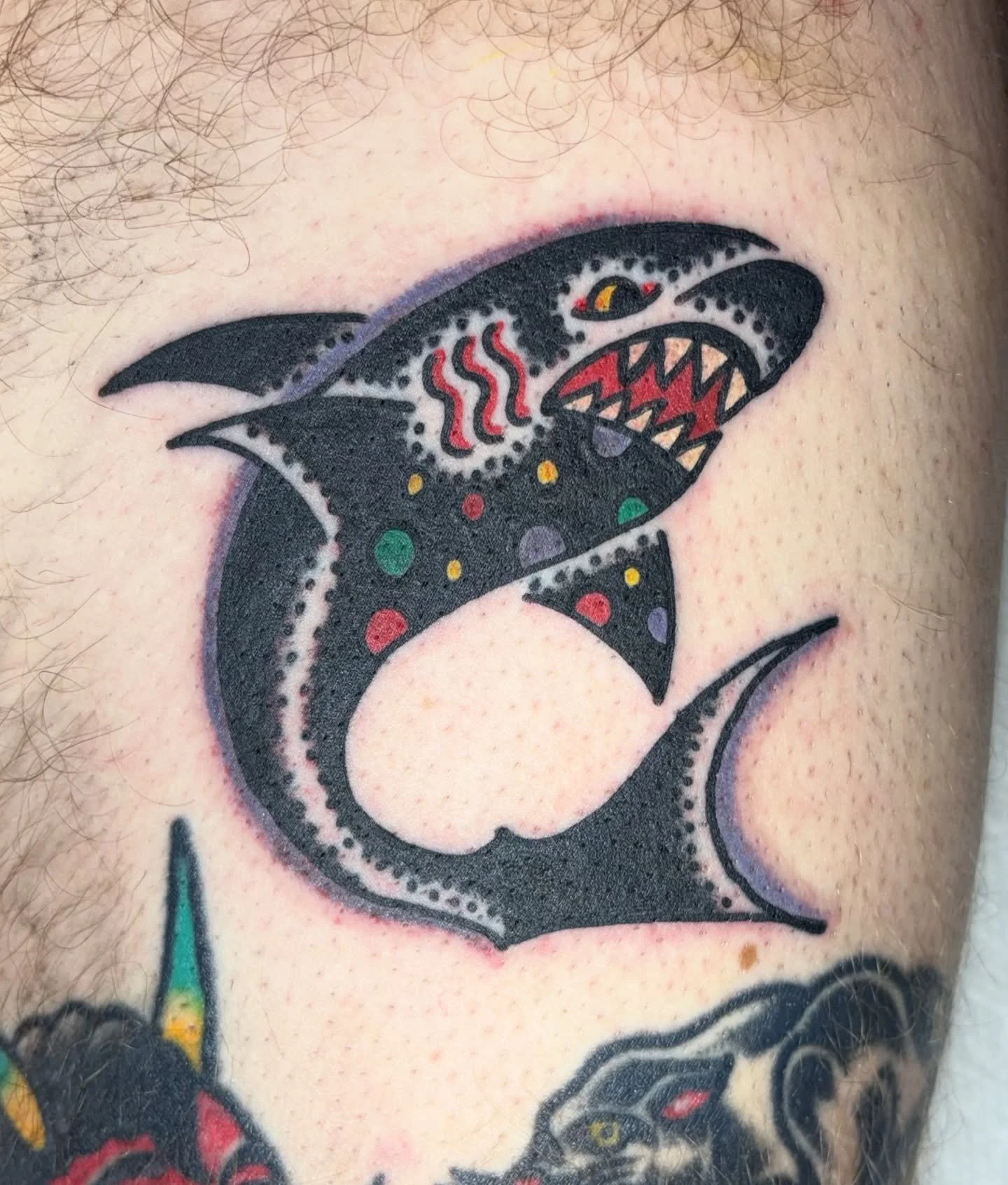 Something a bit different! How y&rsquo;all feel about this one?Do y&rsquo;all wanna see more!? Shoot me a message to book! I got time this month ~ 
.
.
.
.
.
#knoxville #knoxvilletattoo #knoxvilletennessee #knoxvilletattooartist #traditionaltattoos