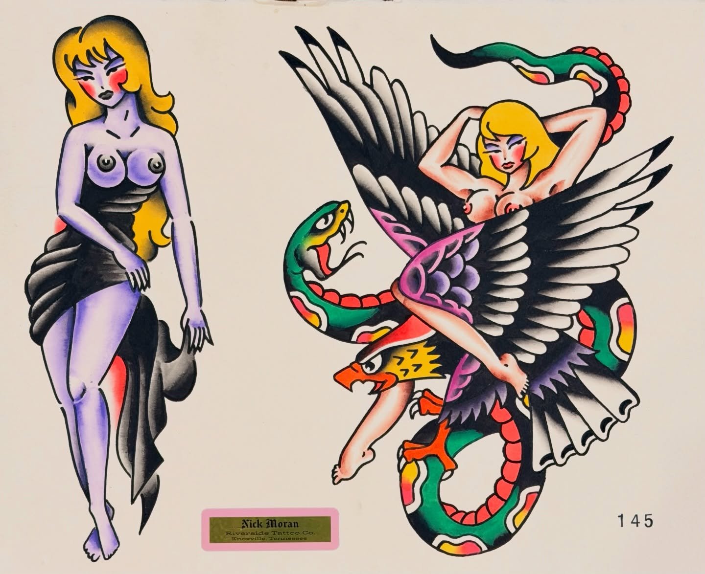 @riversidetattootn #tattooflash #traditionalflash #knoxvilletattooartist #traditionaleagle #pinuptattoo