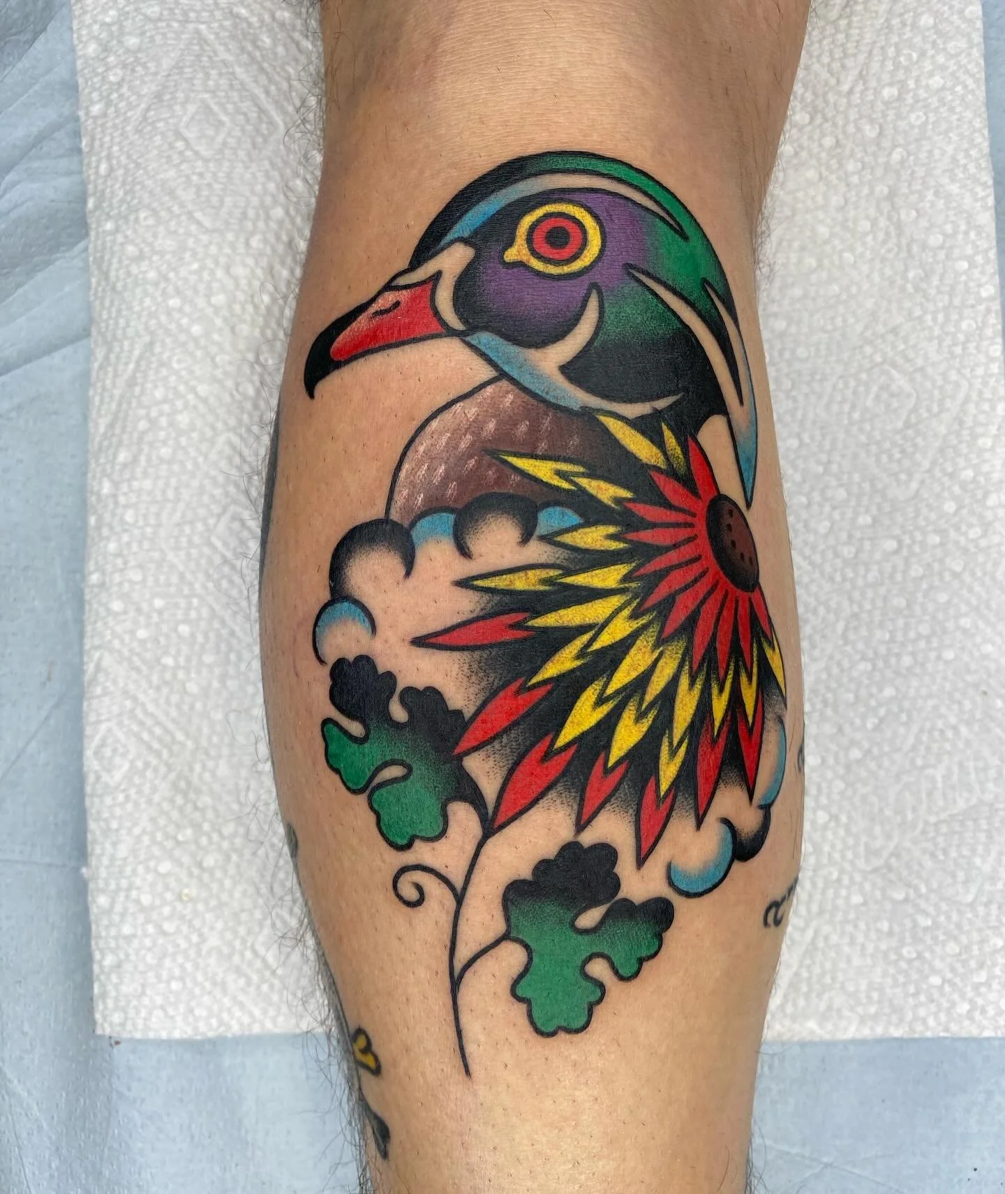Wood duck and flower 
designed @riversidetattootn 

TEXT 865-370-5420 
to book NOW