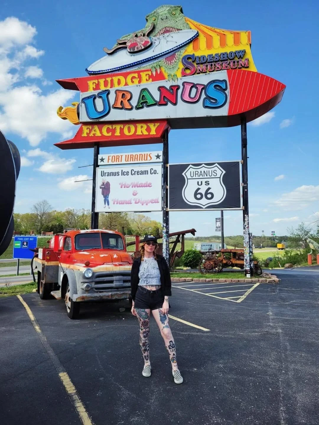 I proposed to the love of my life in Uranus, Missouri.

Alone together at a roadside attraction in the middle of nowhere - a perfect reflection of our quirky and private relationship full of eclectic tastes, love of art and humor. It also happened to
