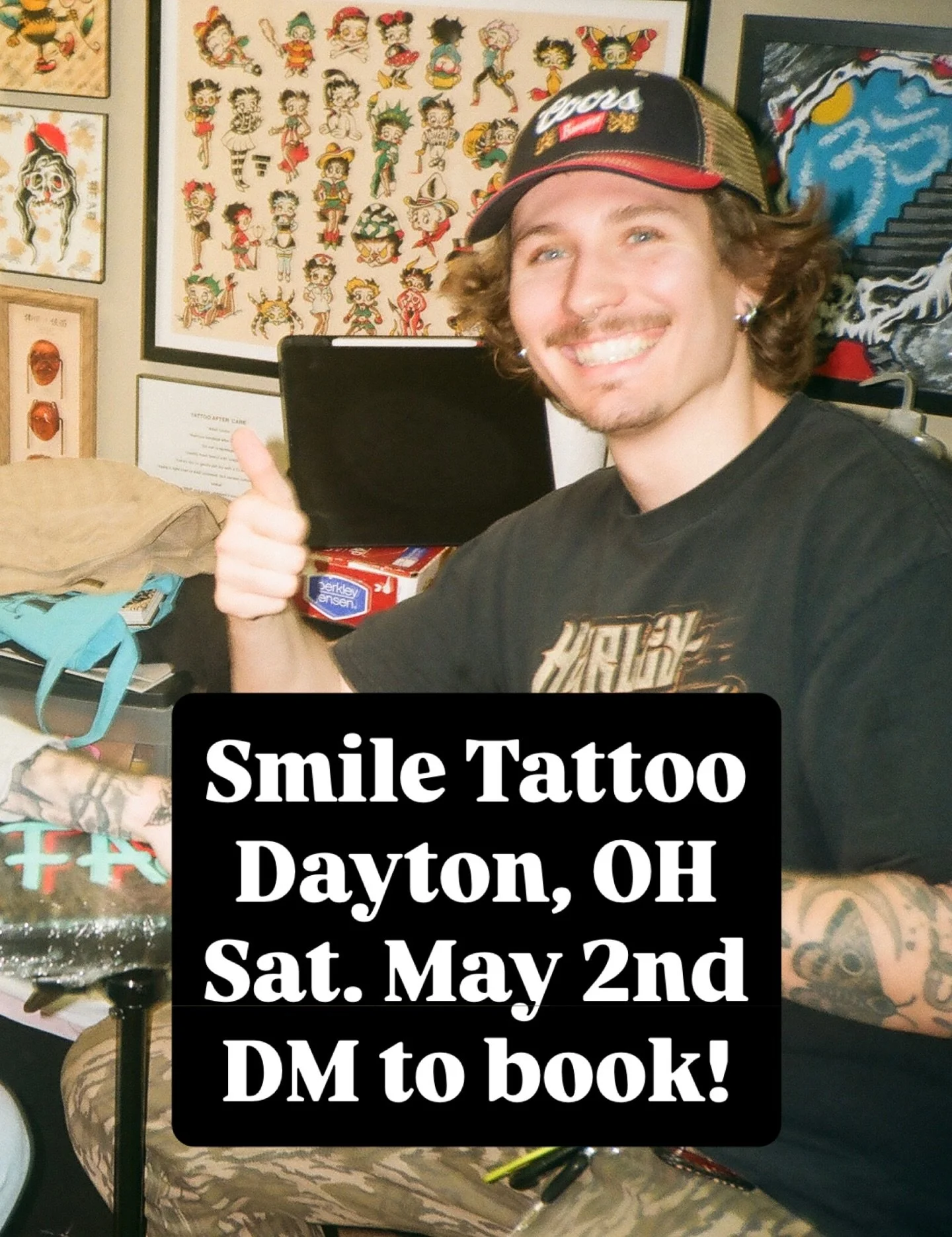 Stoked to be guesting with the talented crew over at @smiletattoodayton  I got time to tattoo you Saturday May 2nd. Plenty of flash to pick from or let&rsquo;s make something custom happen~