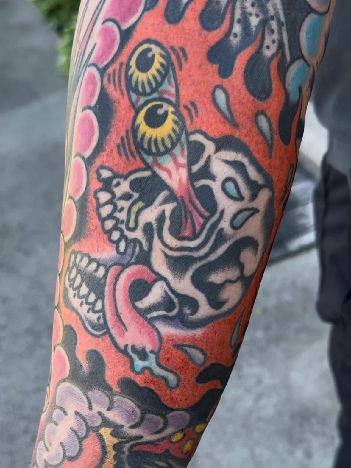 Finally got to finish this #appazumi sleeve tattoo! I really want to do more projects like this. Find me at @riversidetattooclub in Seymour or dm to book! #knoxvilletattooer #sleeve #tattoos #knxovilletattoo
