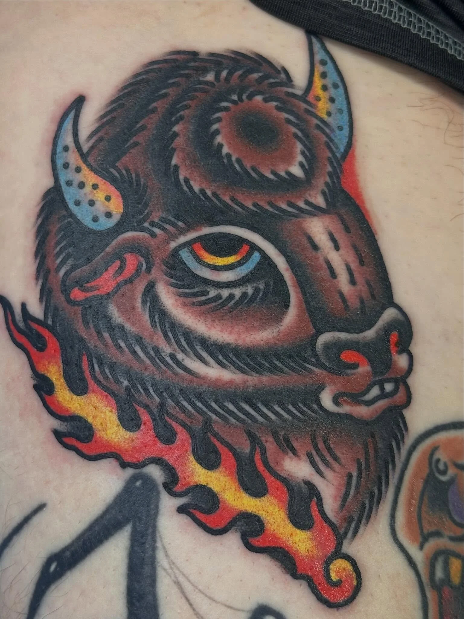 Buffalo on the homie @s.t.a.y.g.o.n.e thanks for grabbing this one! Dm to book your tat today or find me at @riversidetattooclub in Seymour, TN