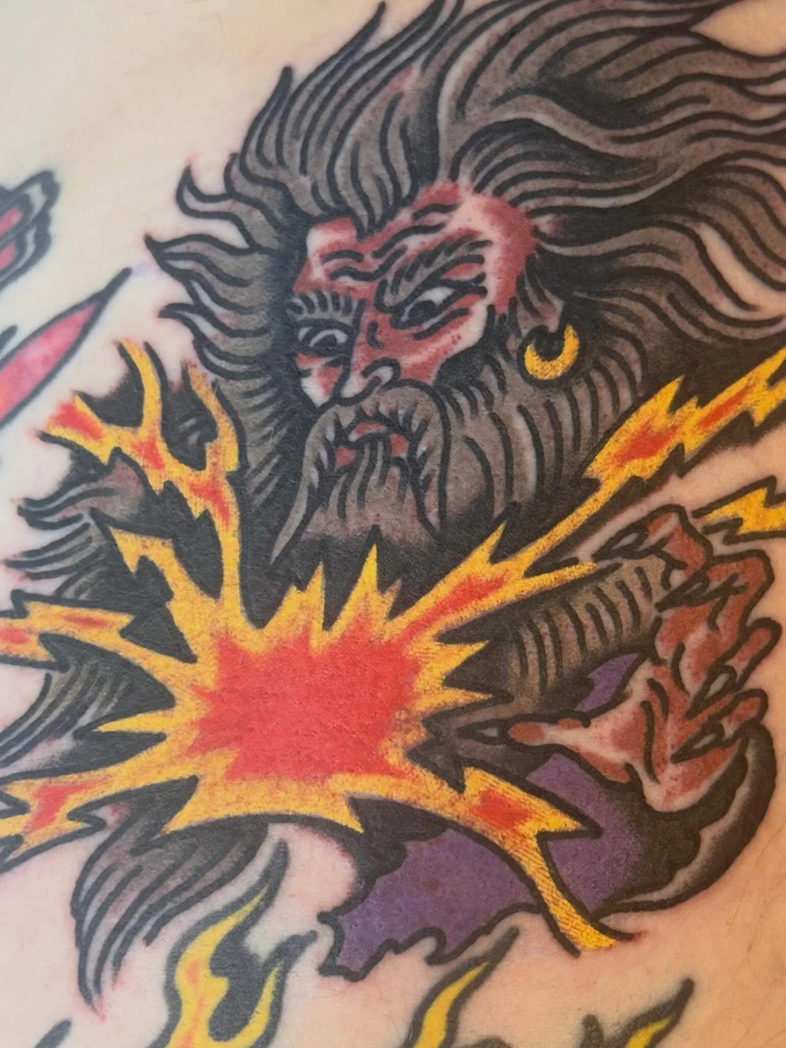 Wizard from my flash. Thanks Jonah for grabbing this one! Done at @riversidetattooclub dm to book yours! #tattoo #knoxvilletattoos #tennesseetattooer #wizard #tradtats