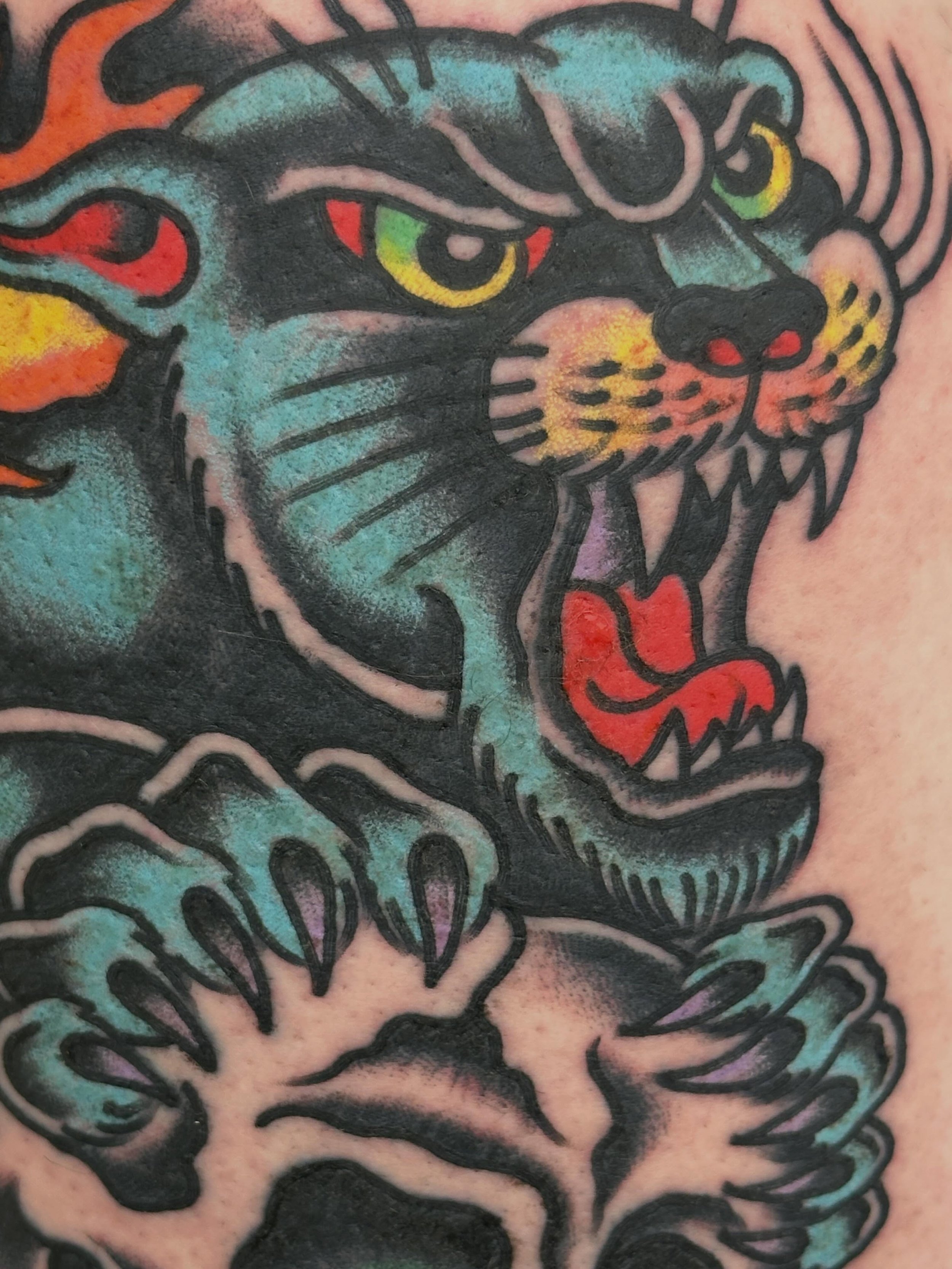 Big cat tats! Made at @riversidetattooclub DM to get one today! #traditionaltattooflash #tradtats #knoxvilletennessee #knoxvilletattoos