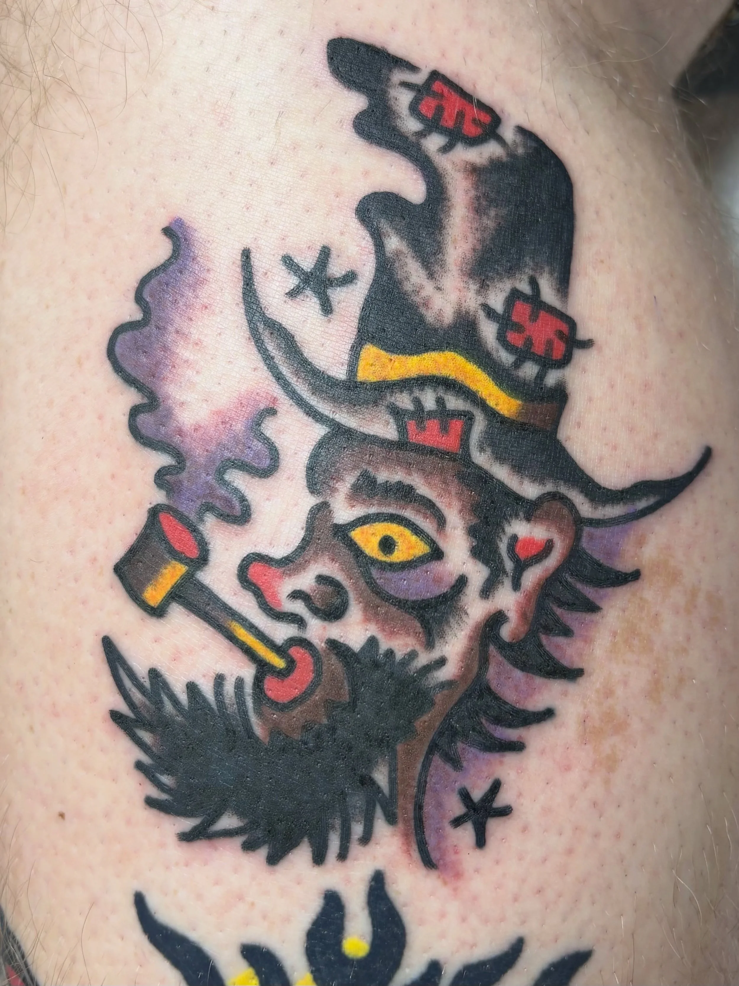 Here are some recent tattoos I very much enjoyed doin&rsquo;! The folkier the tat&hellip; the better the tat! DM me to book an appointment! Ya can find me at @riversidetattooclub