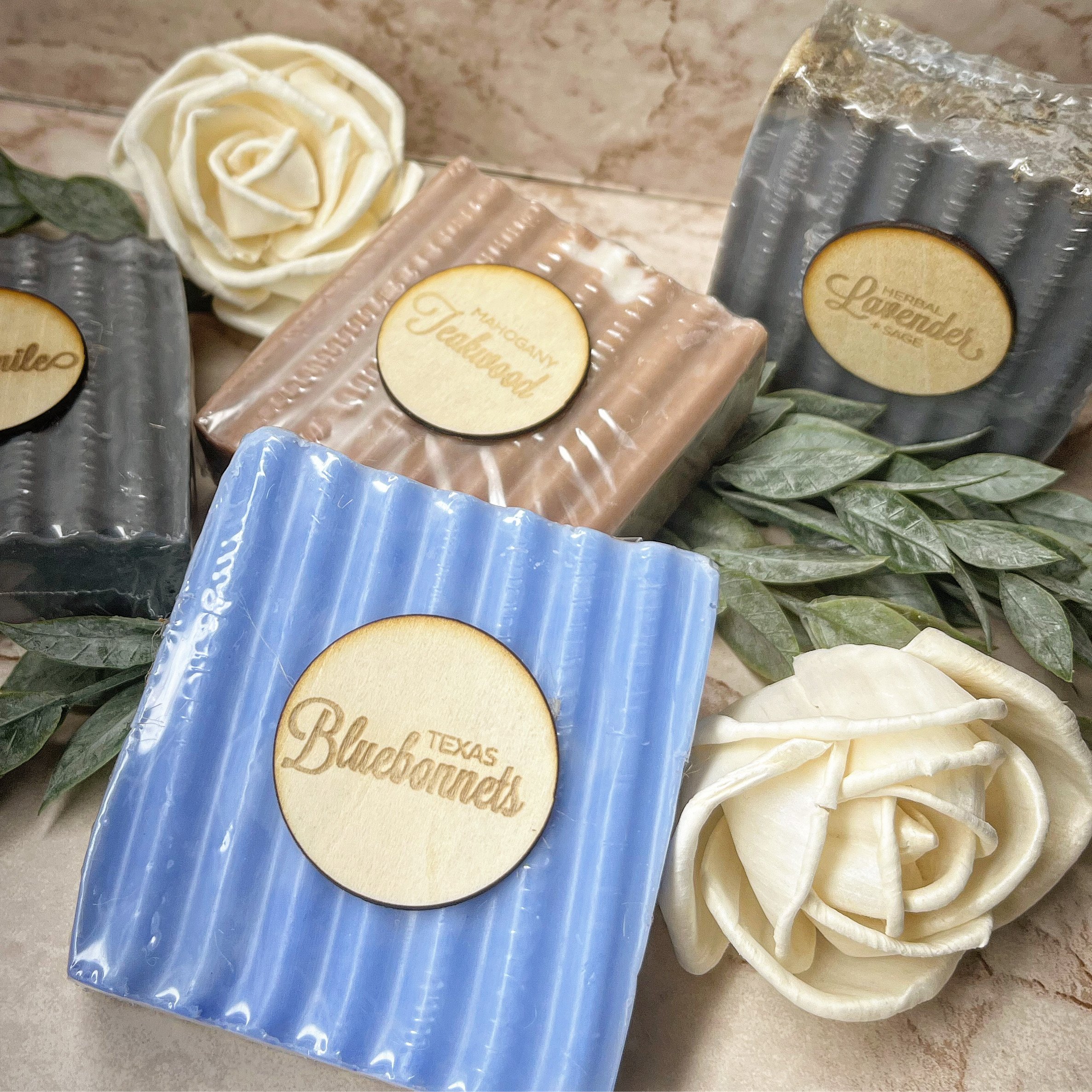 Handmade Soap with Lasered Labels