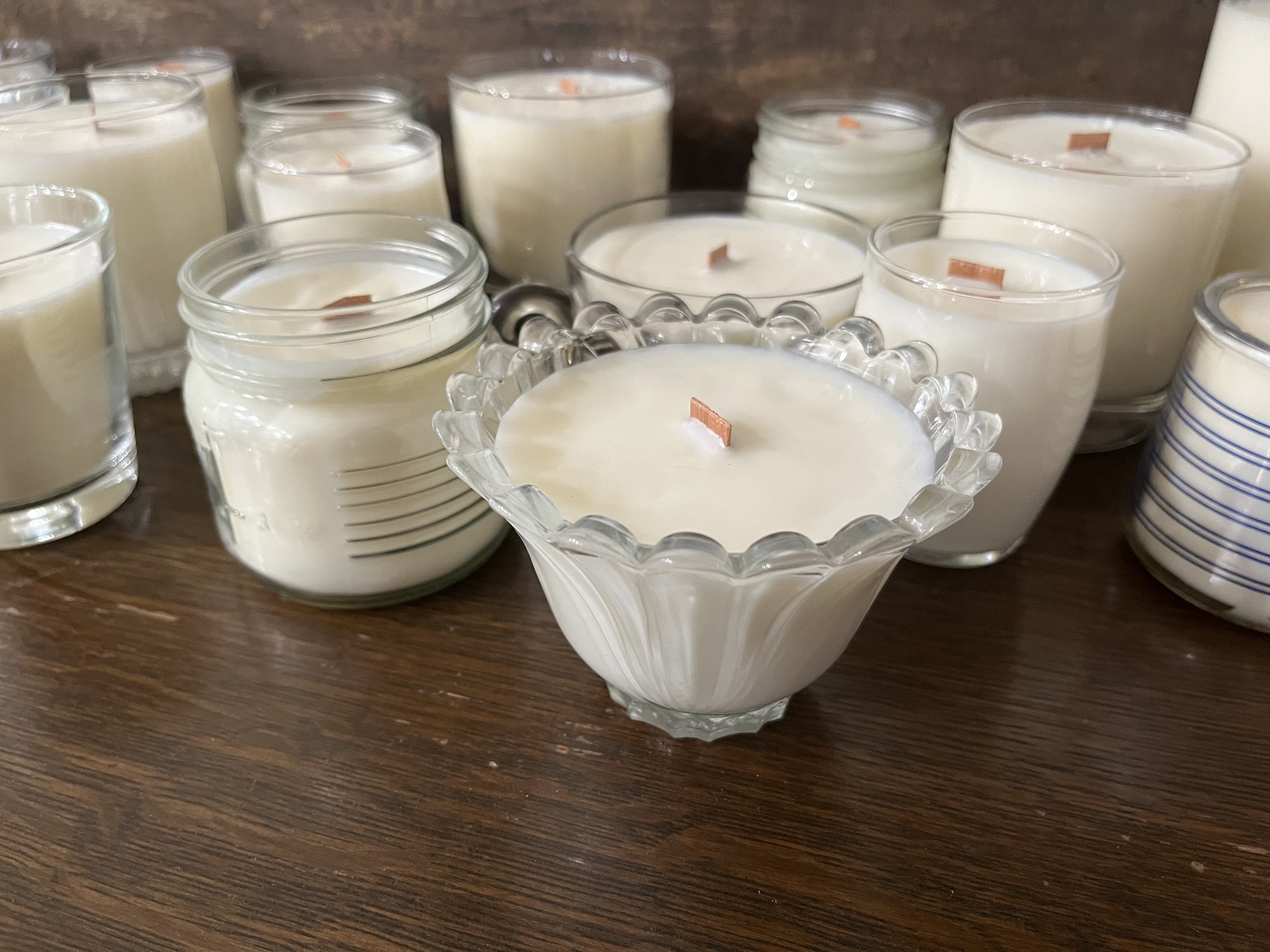 Thrifted Glass Candles