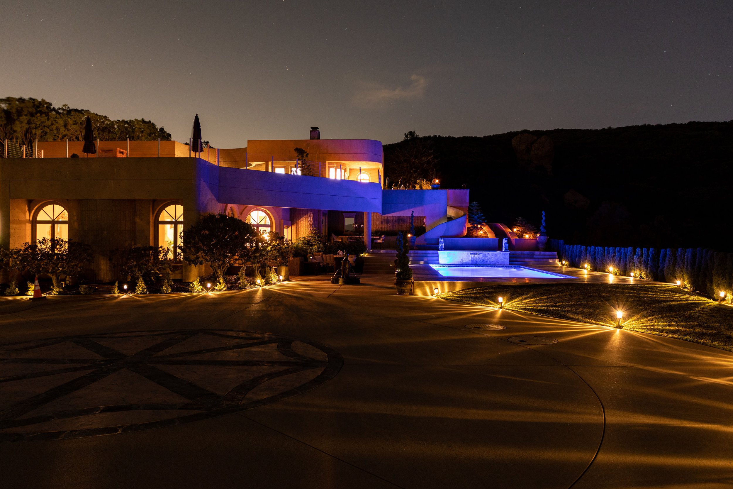 Helipad at night