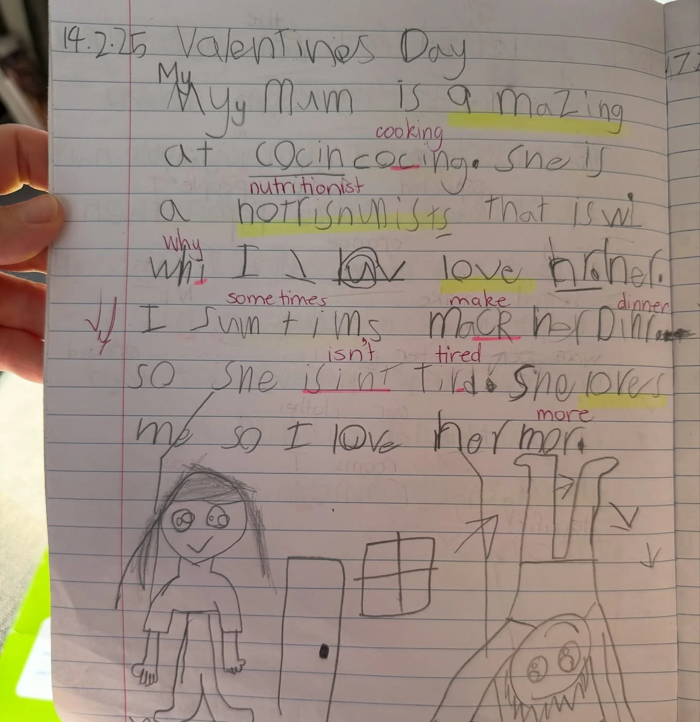 Notrisnunist 😂 Always a joy&hellip; as well as slightly terrifying to see what your kids have been writing about your home life all year when the writing books come back.

You find out all the dysfunctional and random things about yourself you didn&