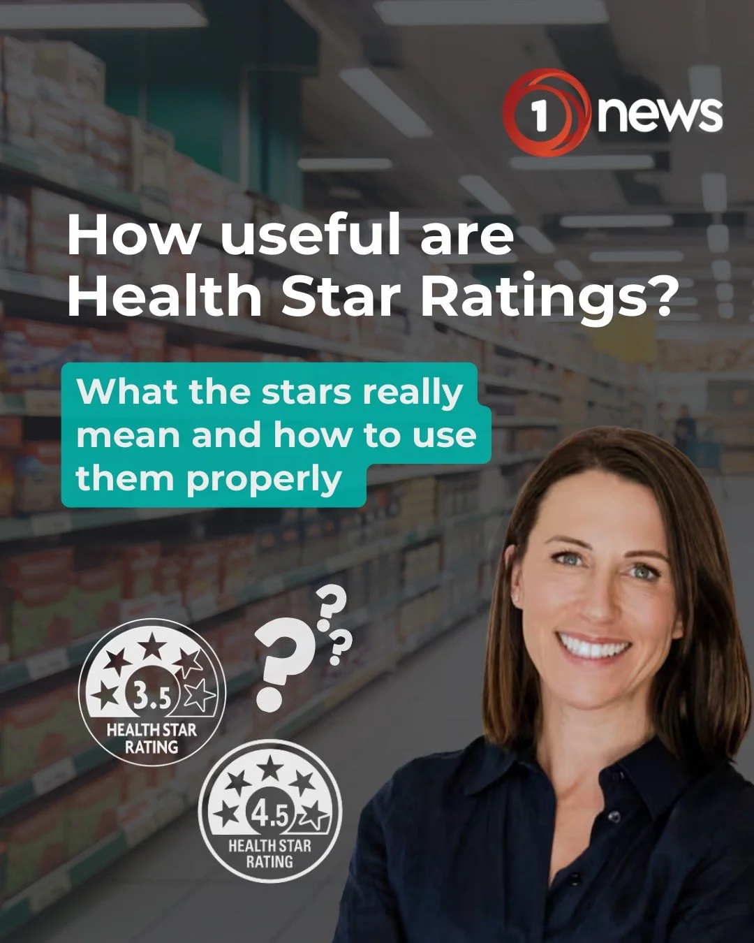 How meaningful are those Health Star Ratings on food packaging? ⭐ 

In my latest 1News column, I break down how the system works - and how to use it properly so it supports better choices, not confusion. 

Comment STARS below and I&rsquo;ll send you 