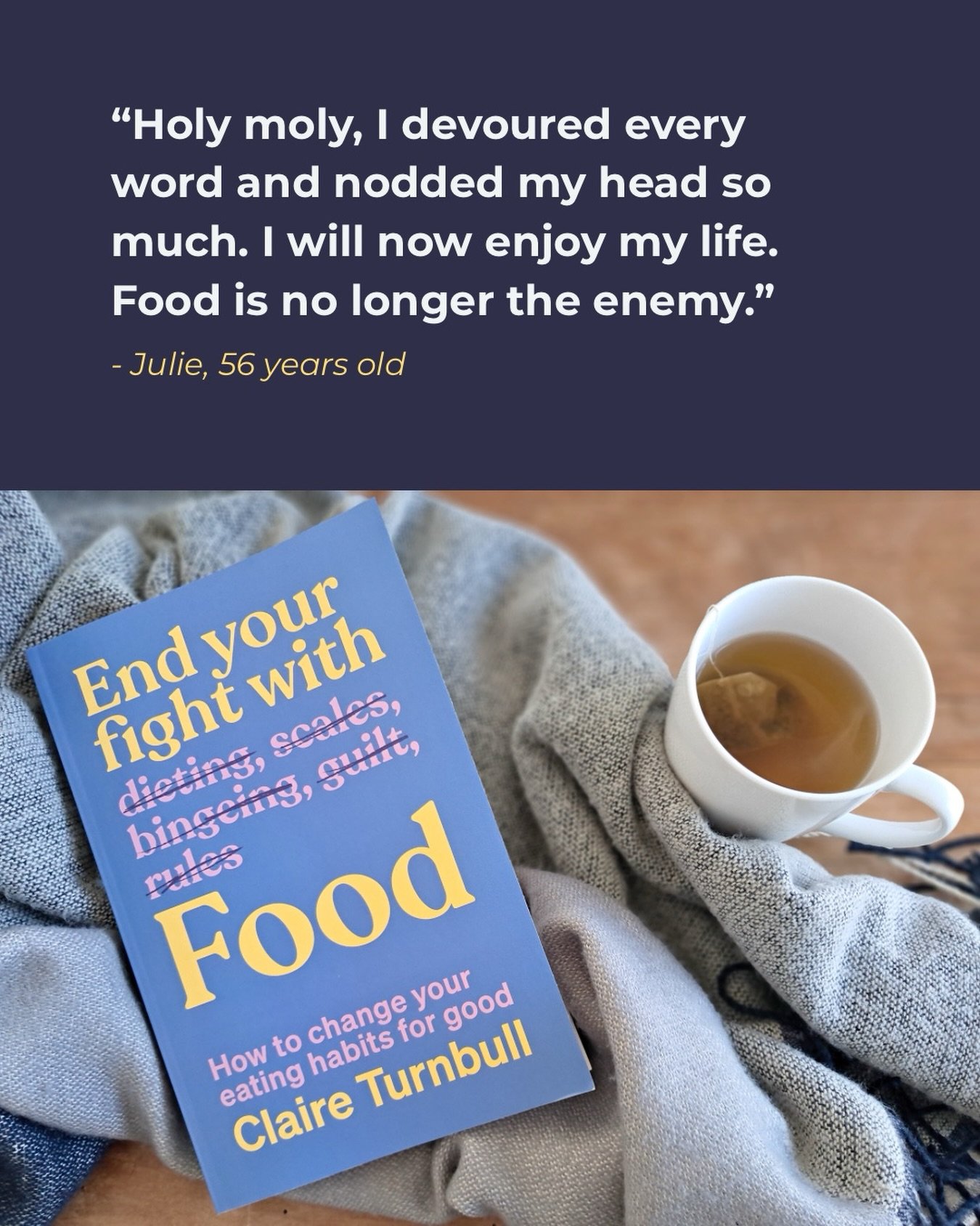 💛 This is exactly why I wrote End Your Fight with Food

Every message, every story, every bit of feedback like this reminds me just how many people are quietly struggling with food, their body, and how they feel in themselves.

We&rsquo;re surrounde